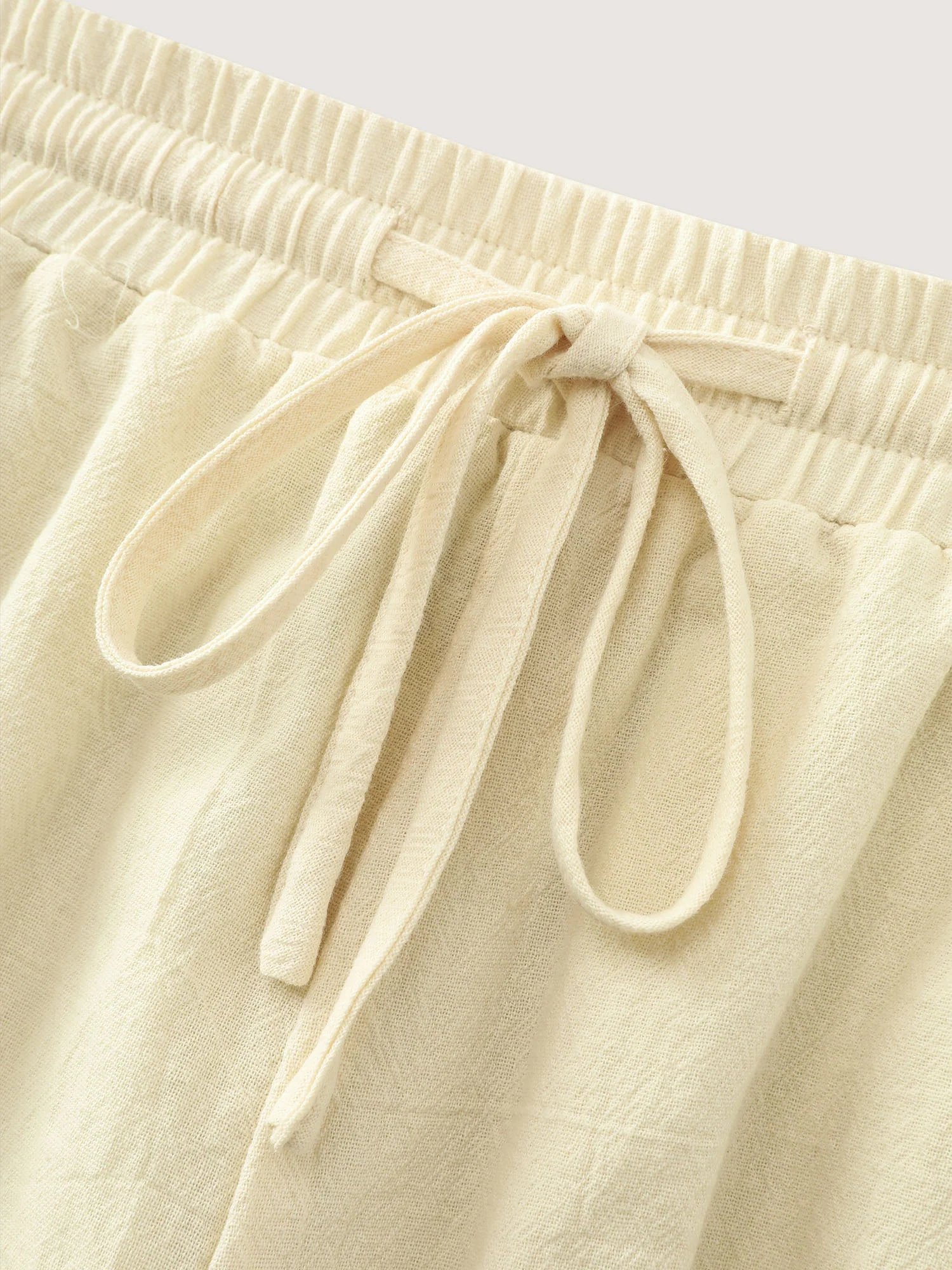 Cotton Colorful Embroidery Trim Drawstring Shorts - Image 8