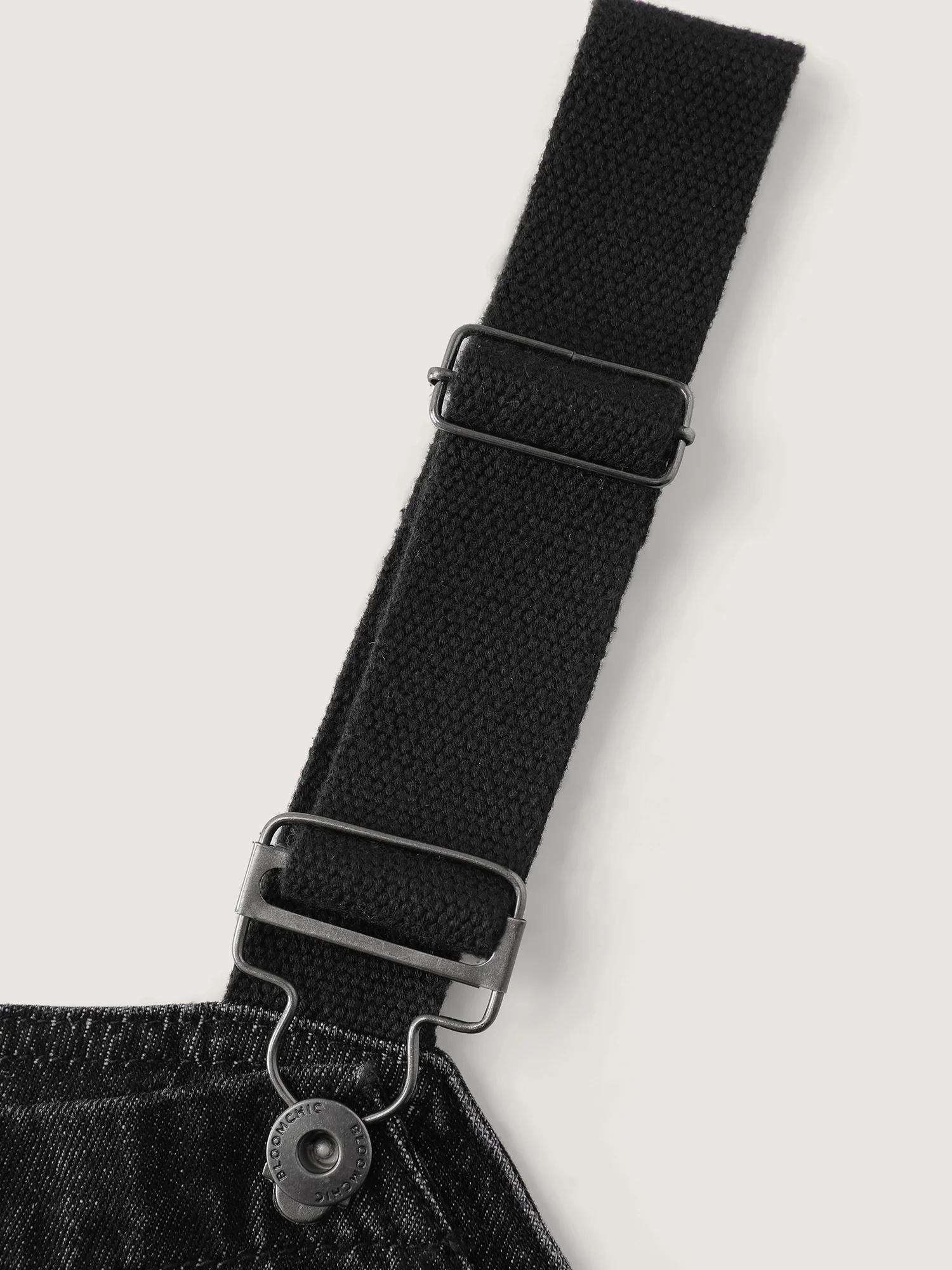 Cotton Denim Adjustable Strap Pocketed Jumpsuit - Image 6