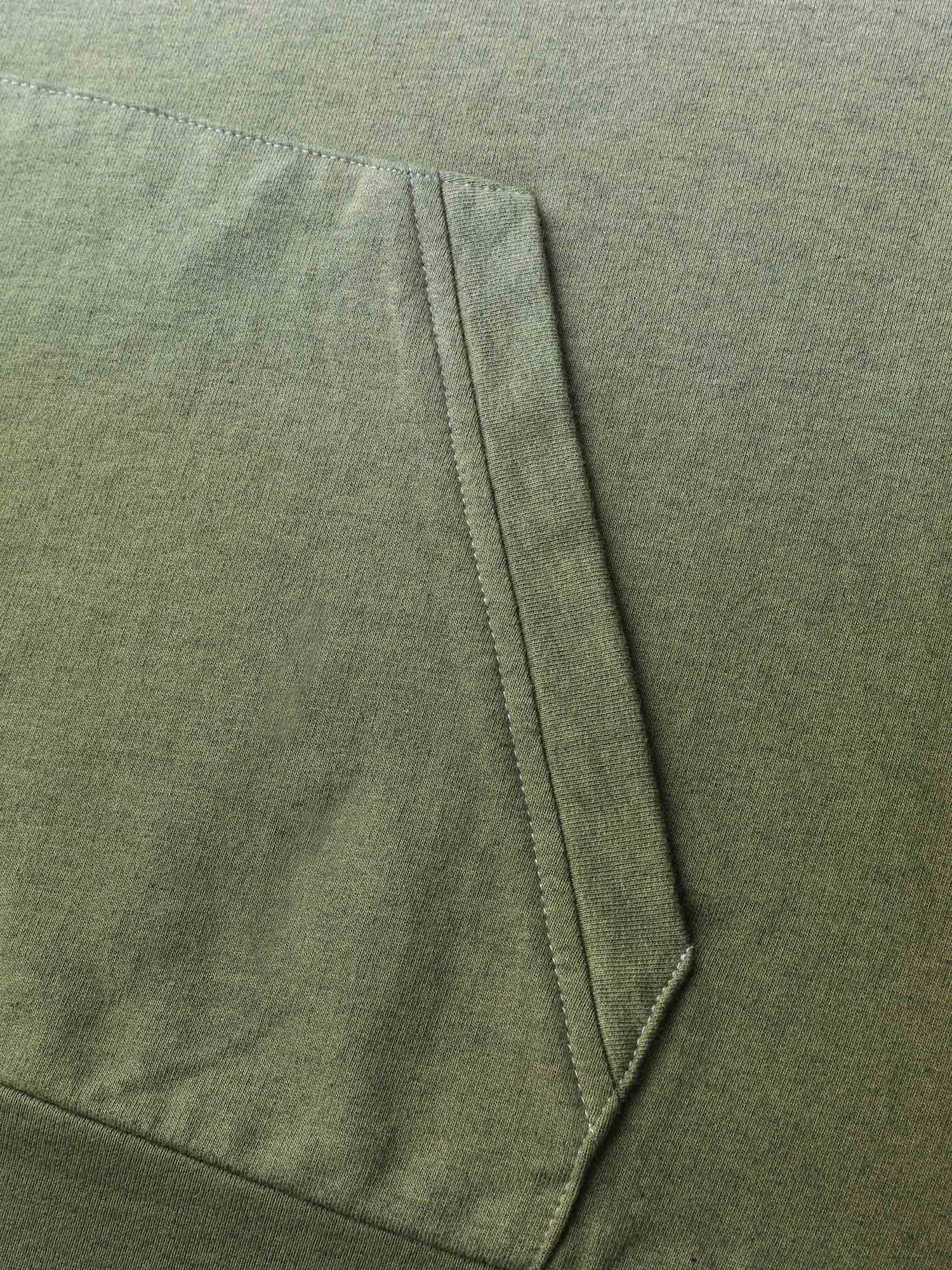Cotton Dip-Dyeing Half-Zipper Hoodie - Image 6