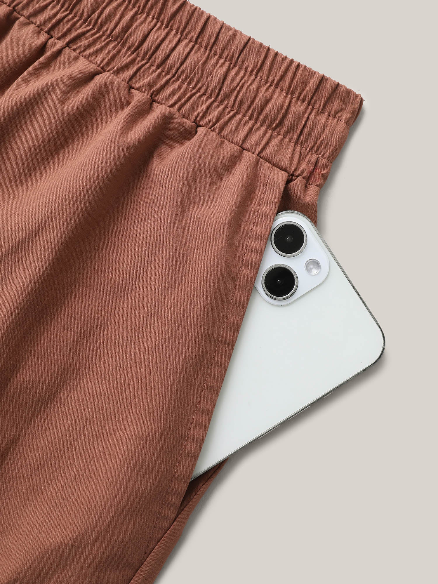 Cotton Drawstring Straight-Leg Pants - Image 6