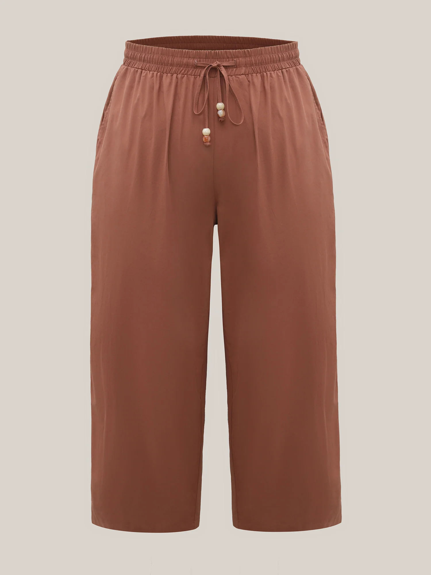 Cotton Drawstring Straight-Leg Pants - Image 7