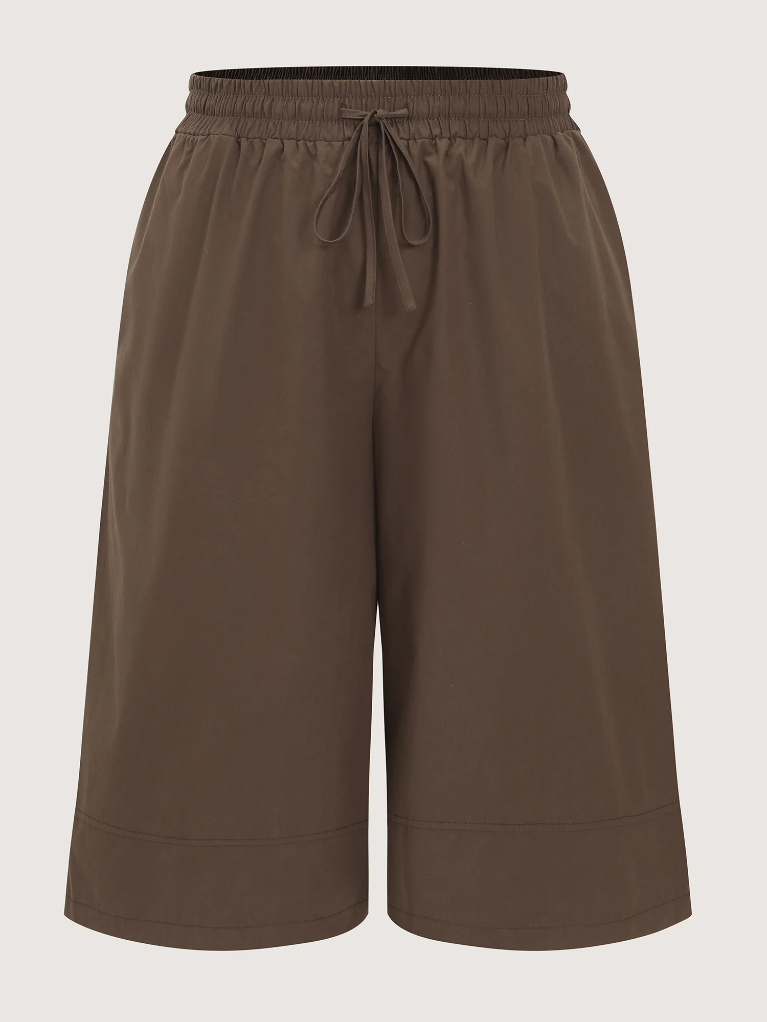 Cotton Drawstring Waist Capri Pants - Image 8