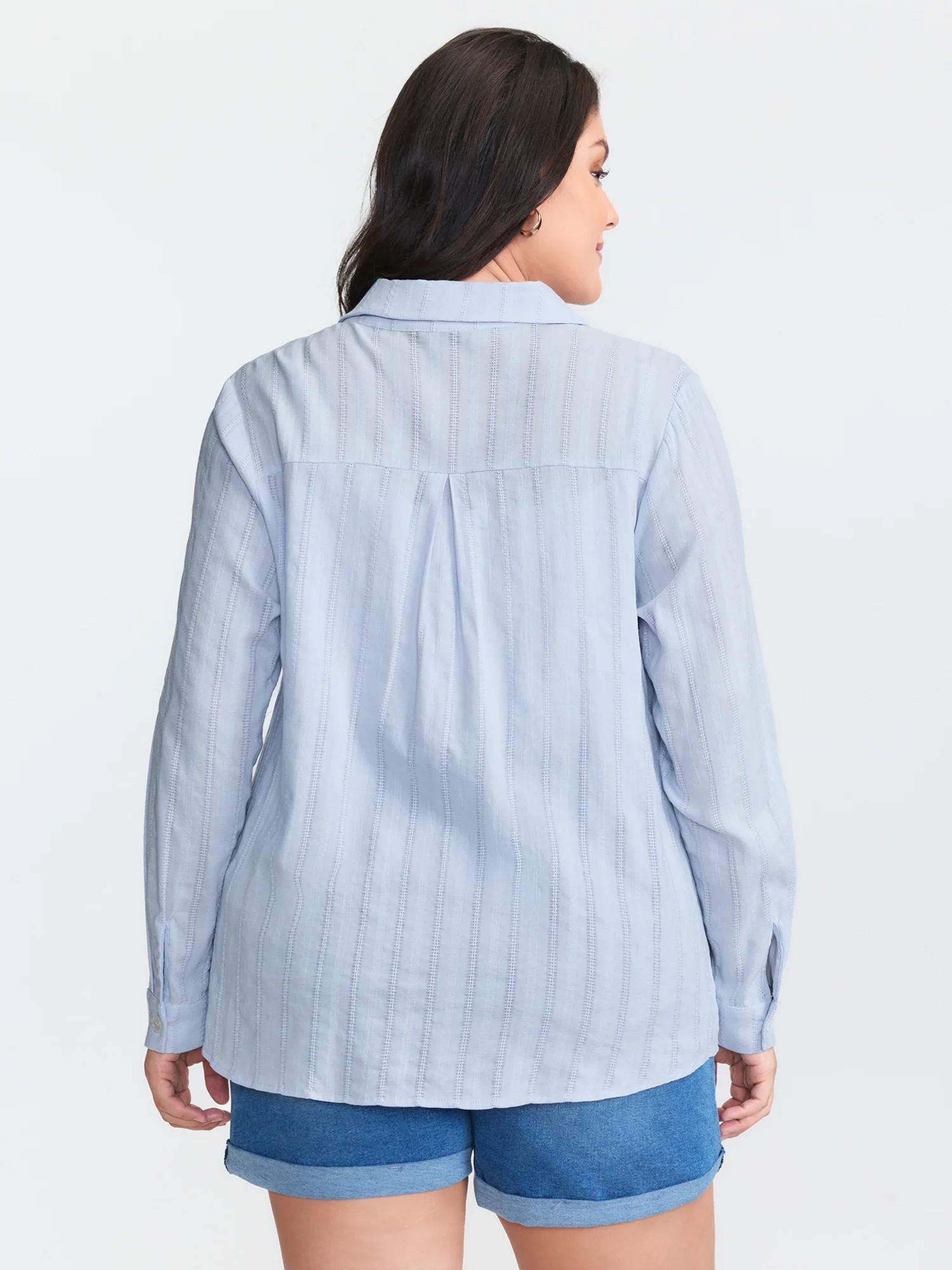 Cotton Embroidered Button-Down Blouse - Image 4