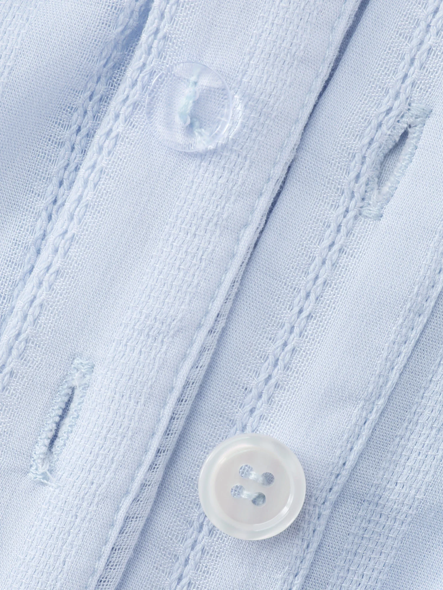 Cotton Embroidered Button-Down Blouse - Image 6