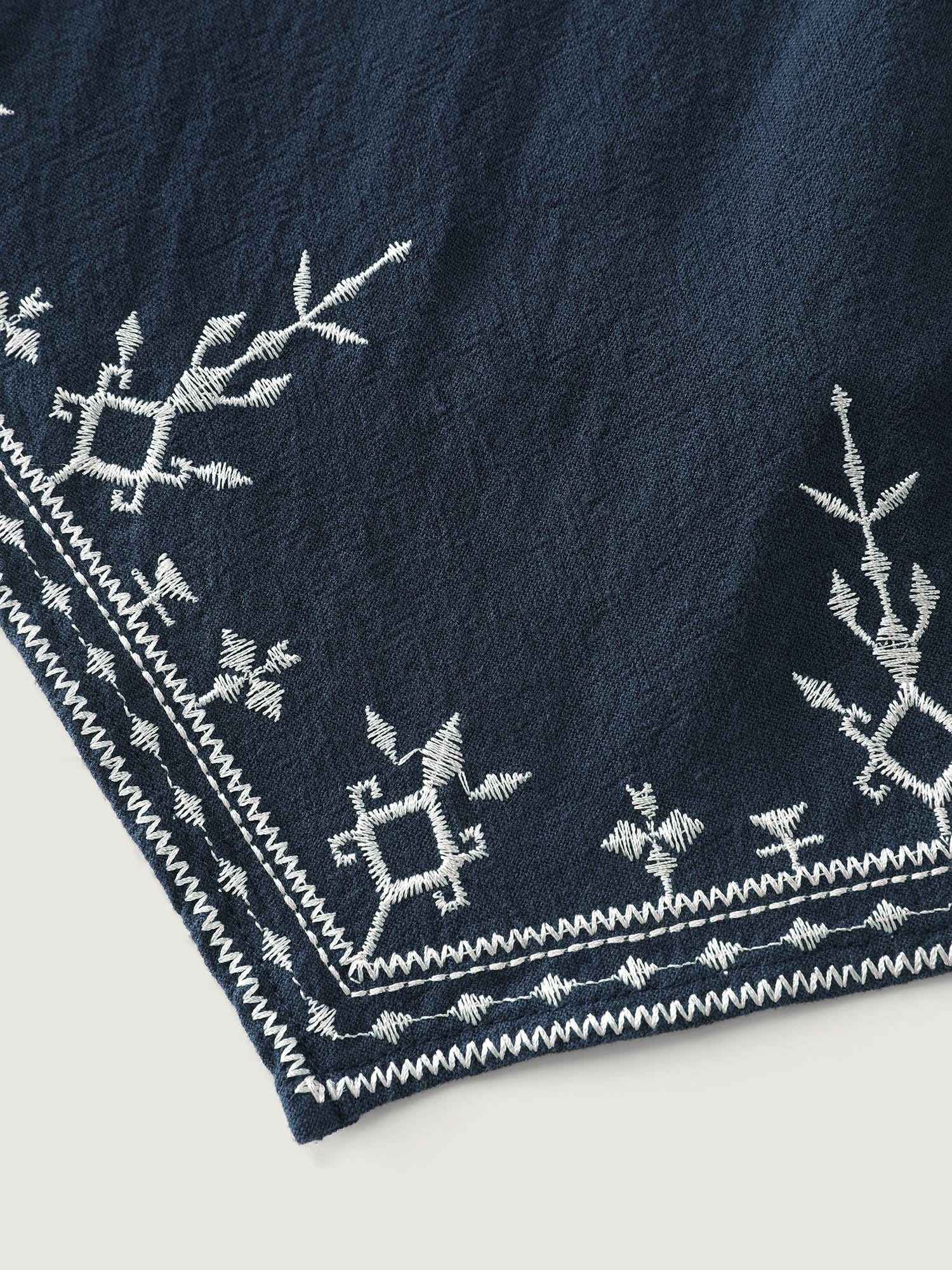 Cotton Embroidered Flutter Sleeve High-Low Hem Blouse - Image 6