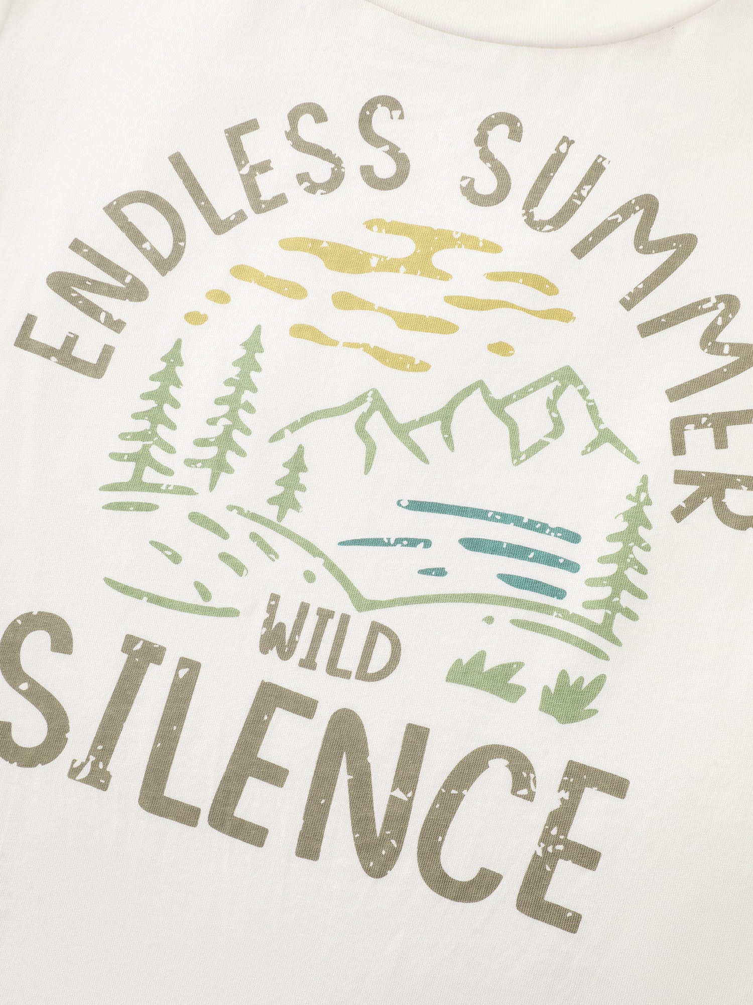 Cotton Endless Summer Print Round Neck T-Shirt - Image 5