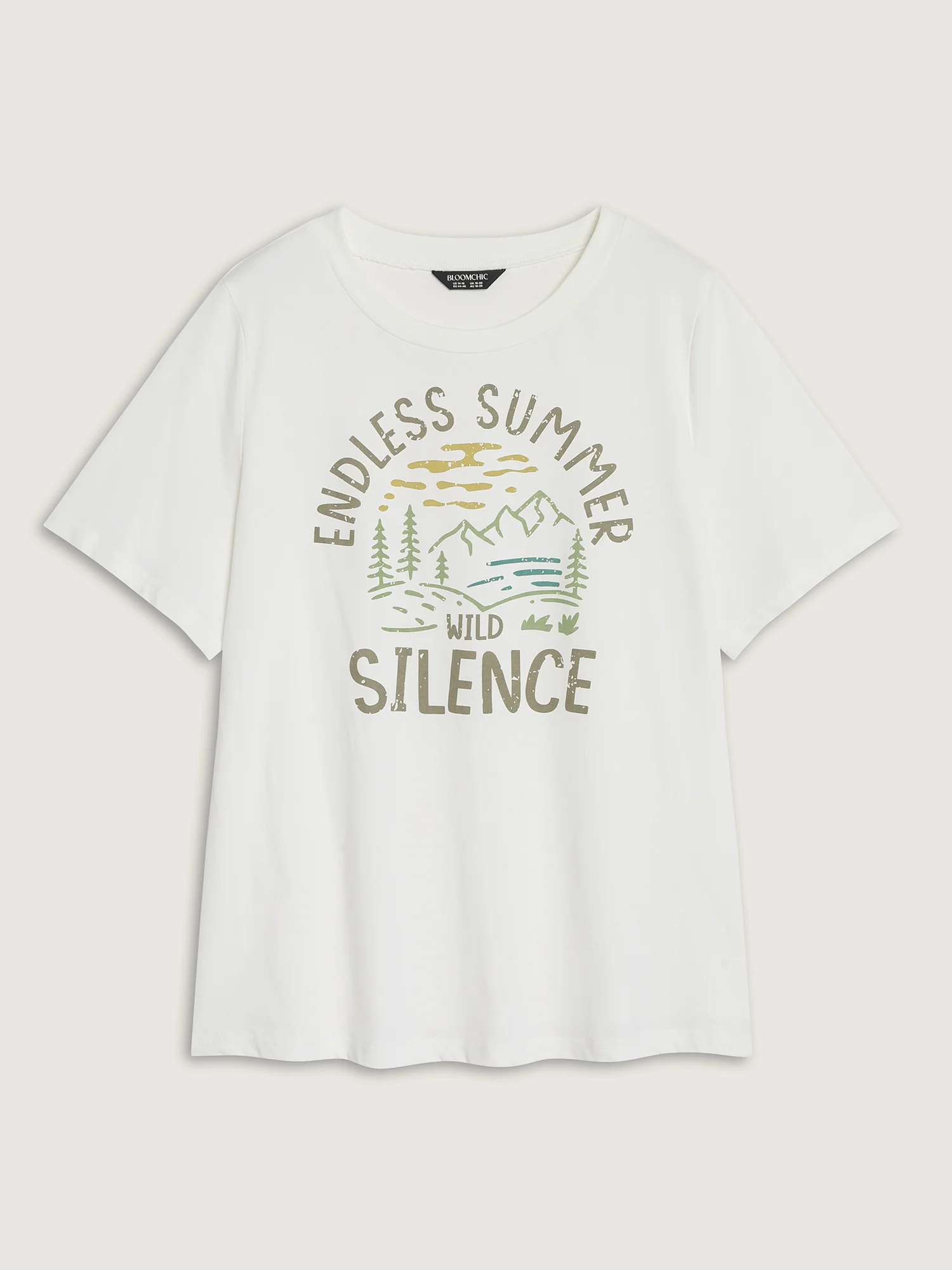 Cotton Endless Summer Print Round Neck T-Shirt - Image 6