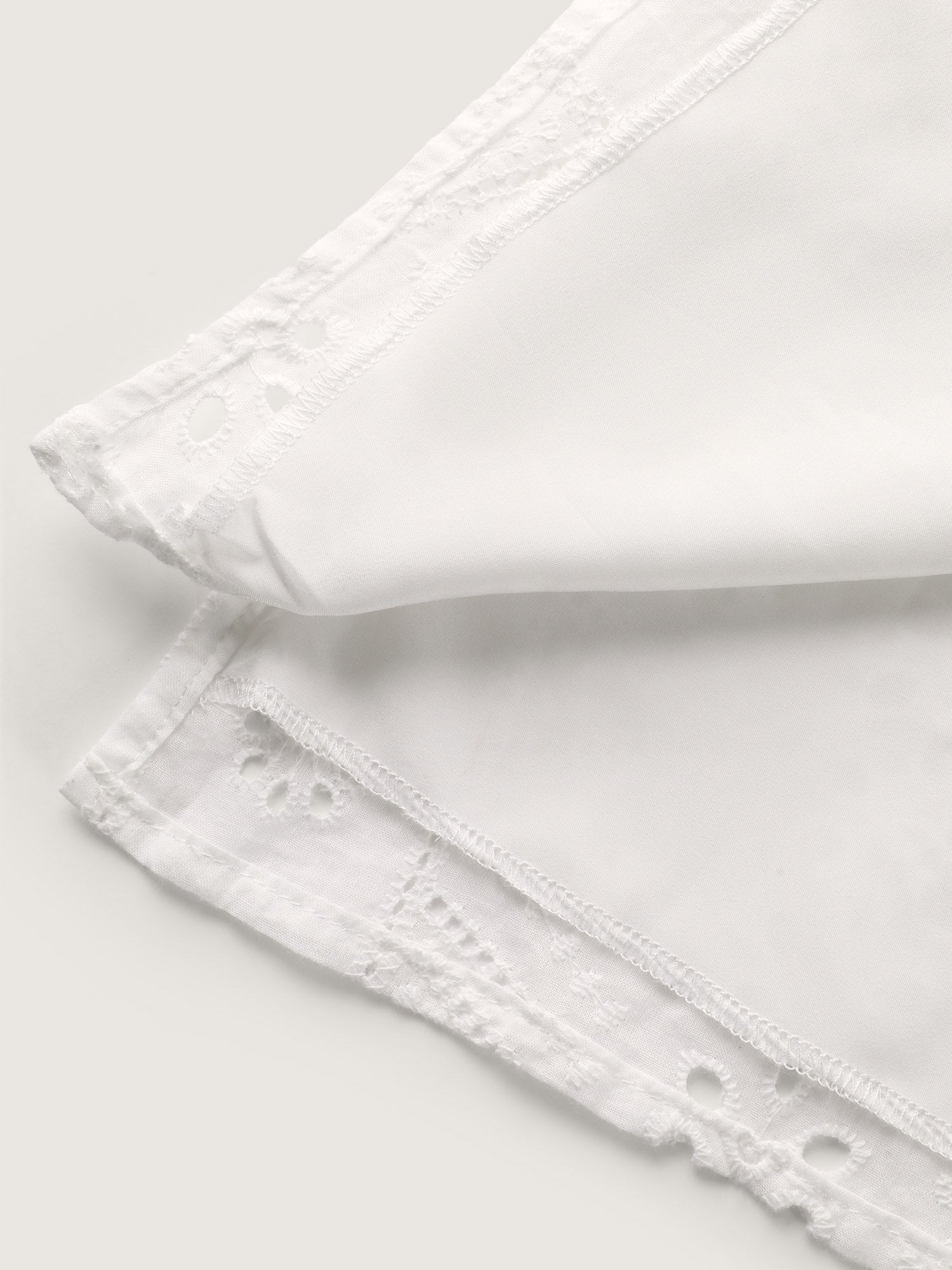 Cotton Eyelet Embroidery V-Neck Blouse - Image 6