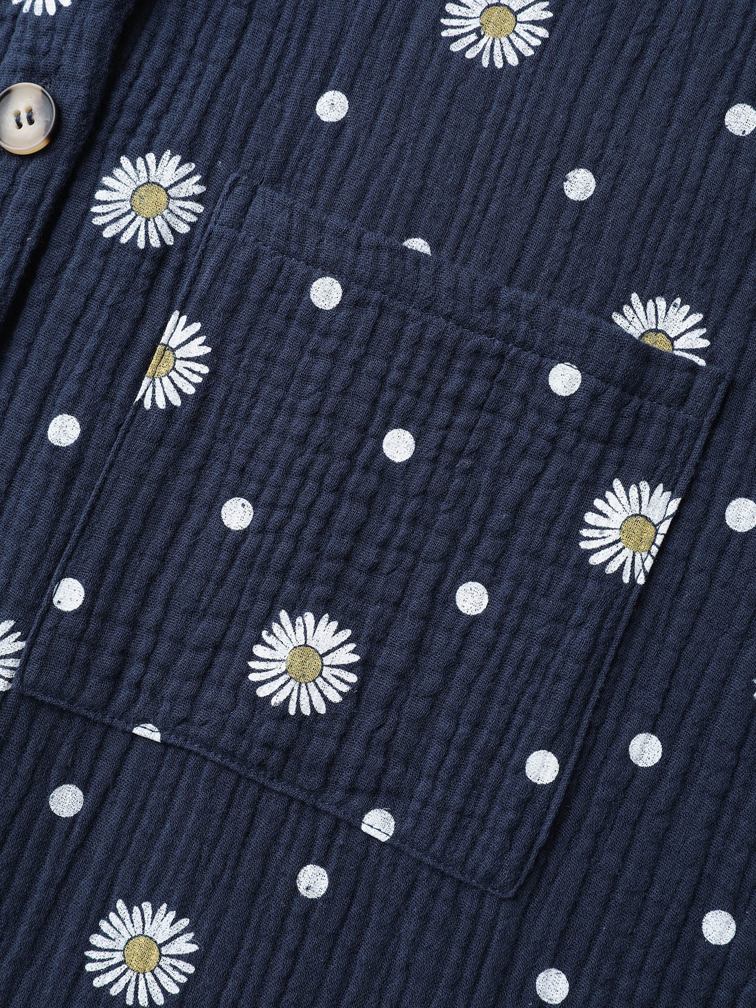 Cotton Floral Print Button-Down Jacket - Image 5