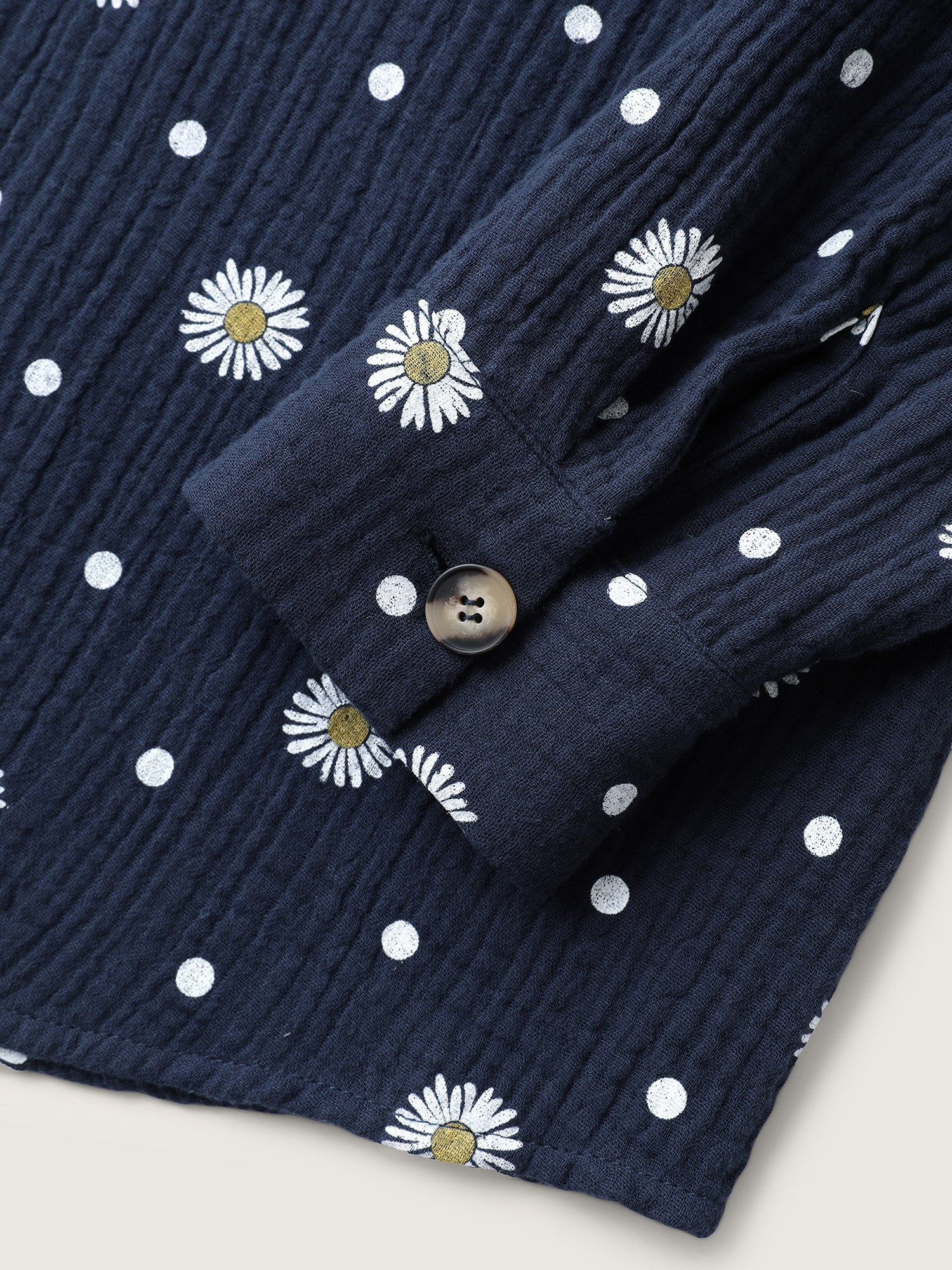 Cotton Floral Print Button-Down Jacket - Image 6