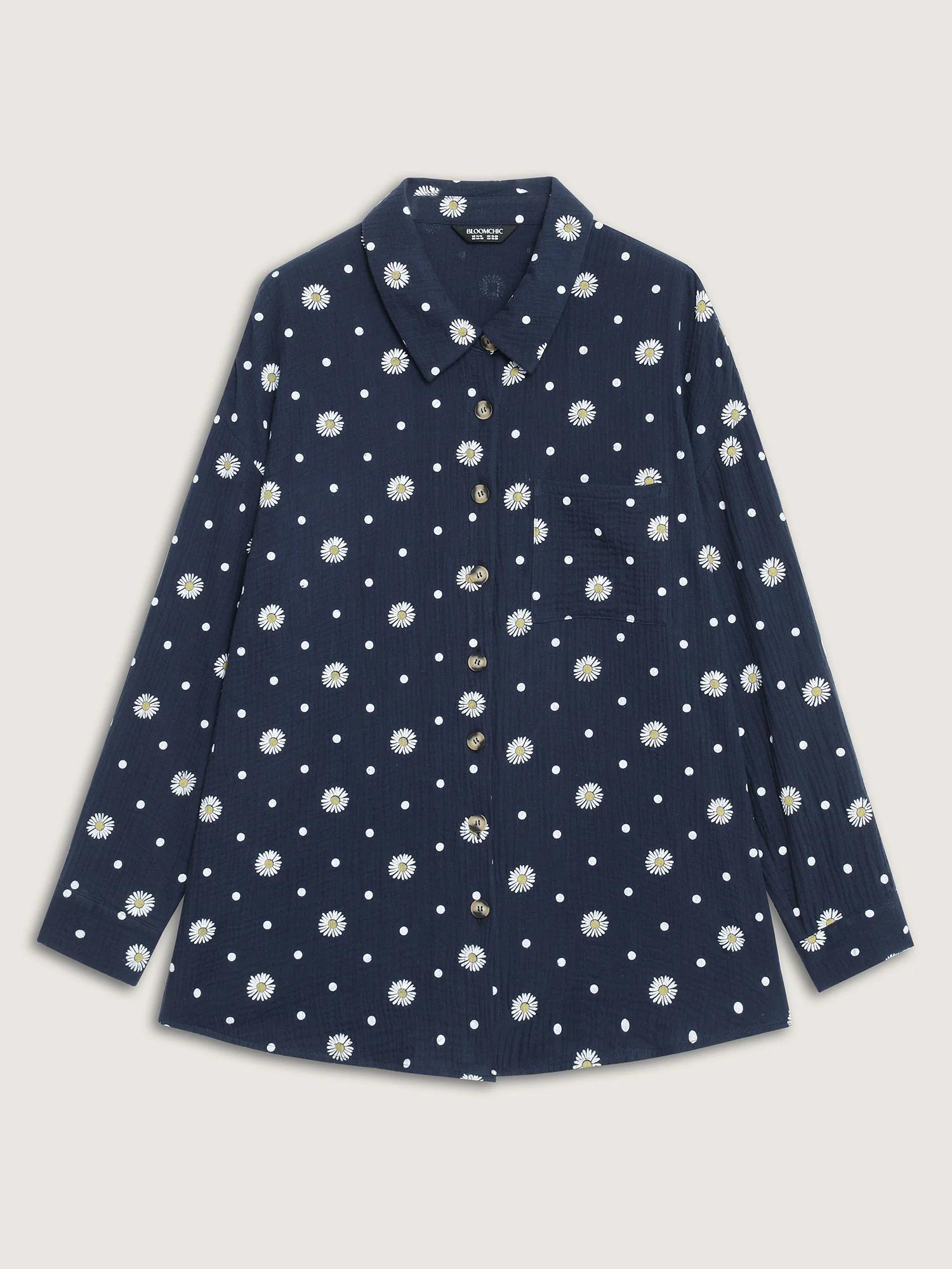Cotton Floral Print Button-Down Jacket - Image 7