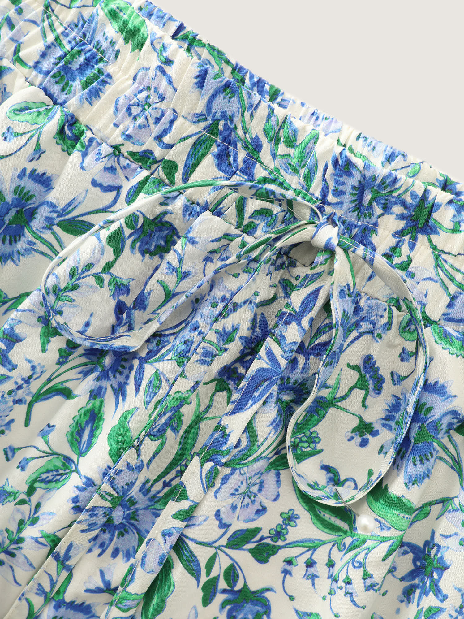 Cotton Floral Whispers Drawstring Tiered Maxi Skirt - Image 6