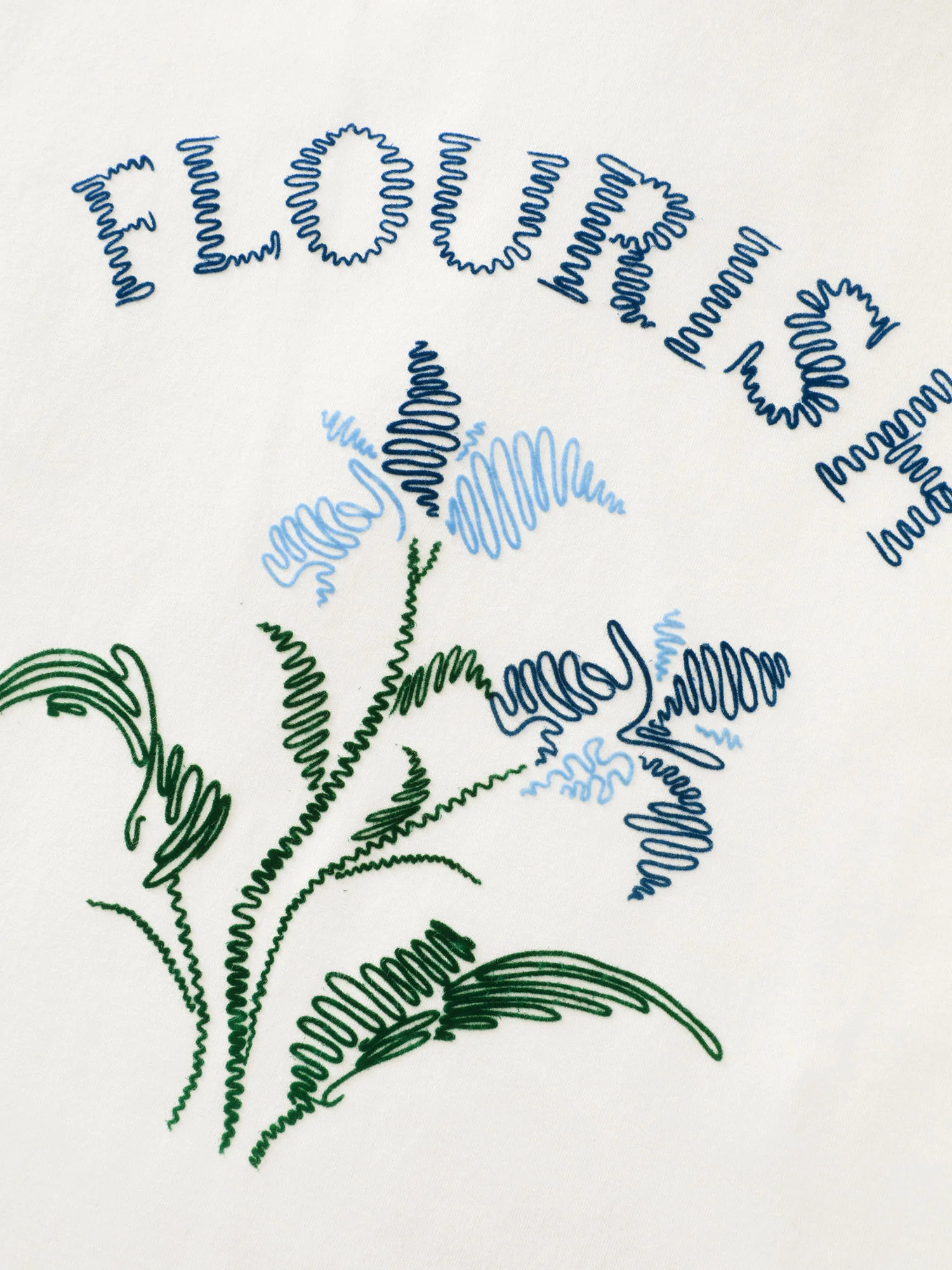 Cotton Flourish Embroidered Floral T-Shirt - Image 5