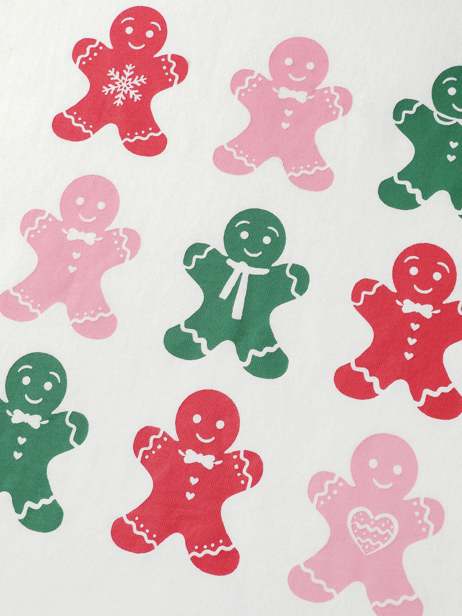 Cotton Gingerbread Man Colorful Print T-Shirt - Image 6