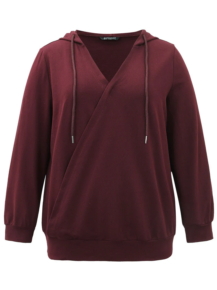 Cotton Hooded Drawstring Sweatshirt - Image 7