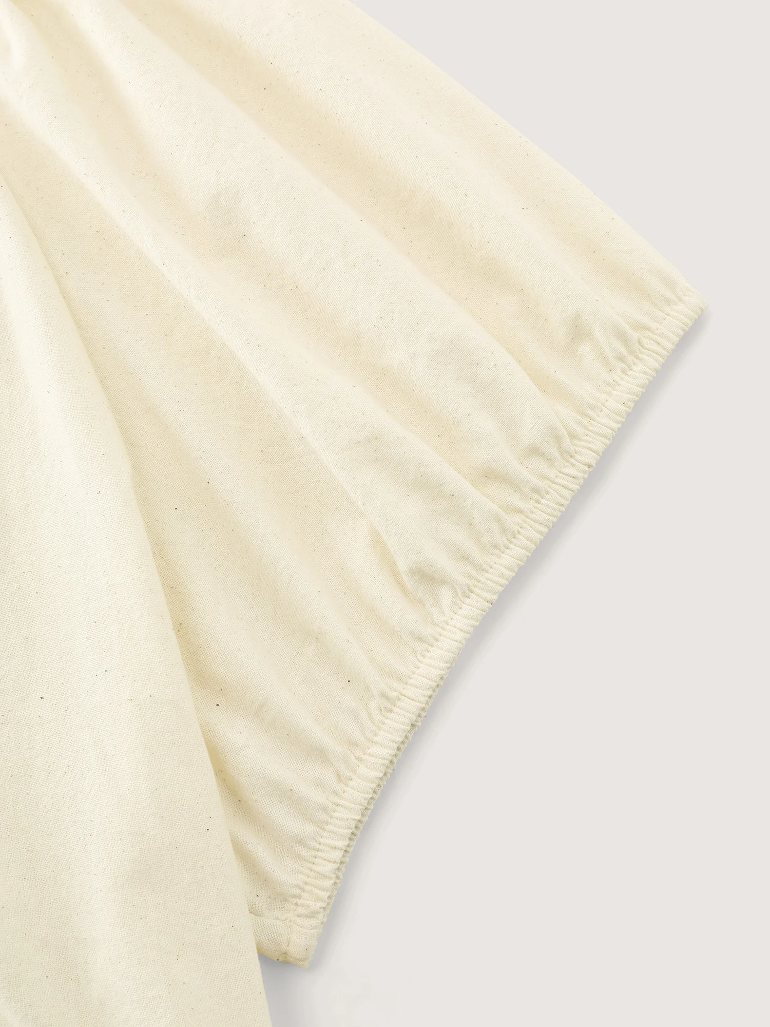 Cotton Linen Blend Drawstring Neckline Blouse - Image 6