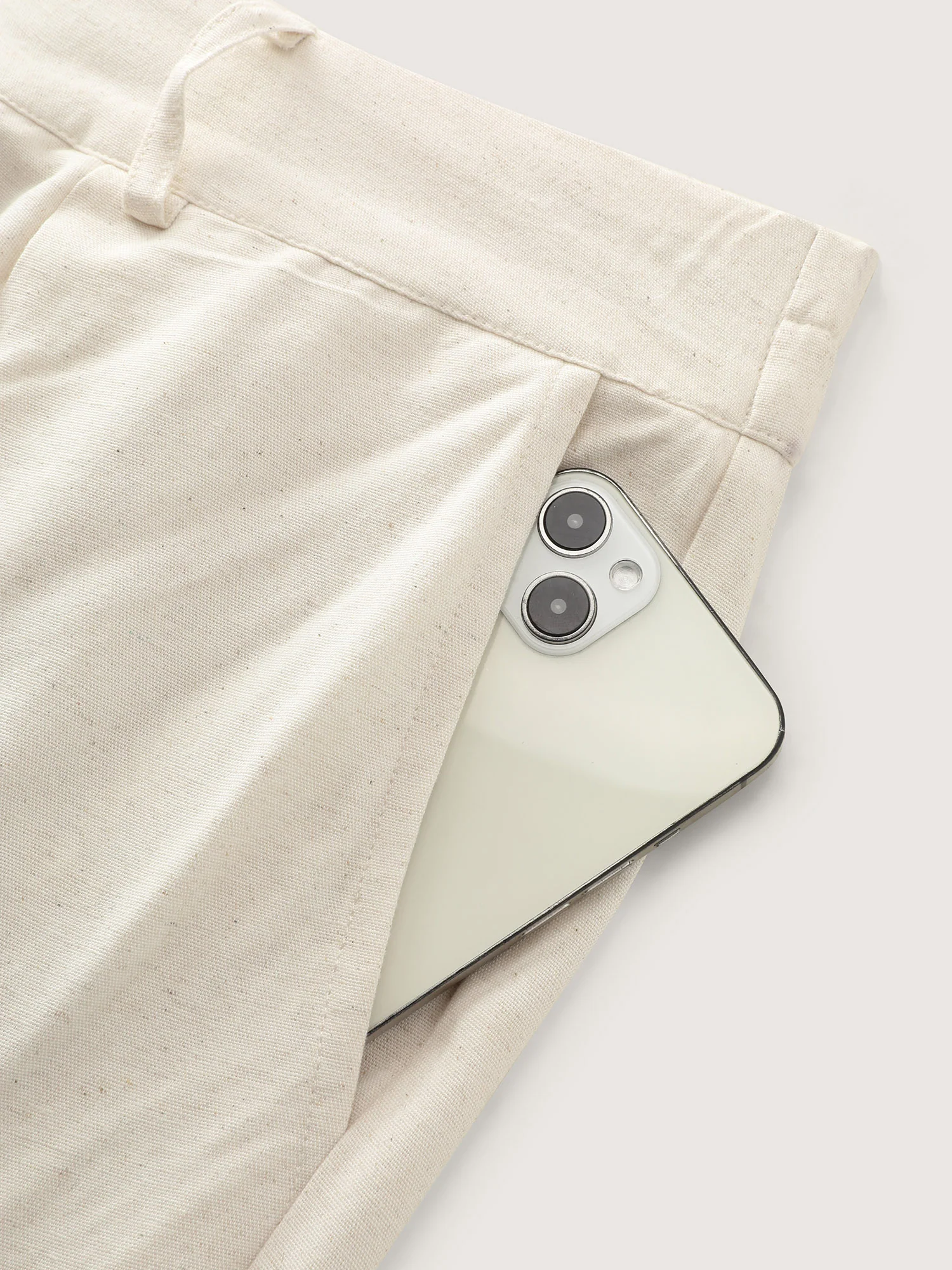 Cotton Linen Blend Wide-Leg Pants - Image 7