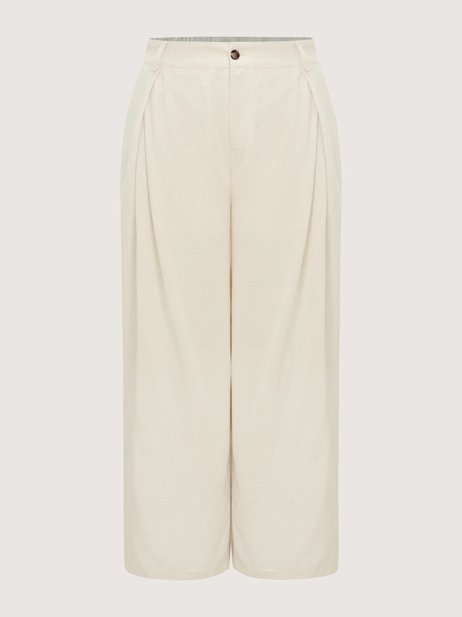 Cotton Linen Blend Wide-Leg Pants - Image 9