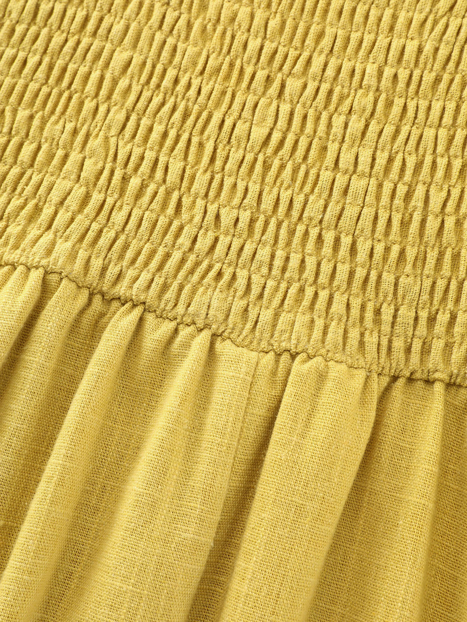 Cotton Linen Breathable Color Contrast Edges Maxi Dress - Image 6