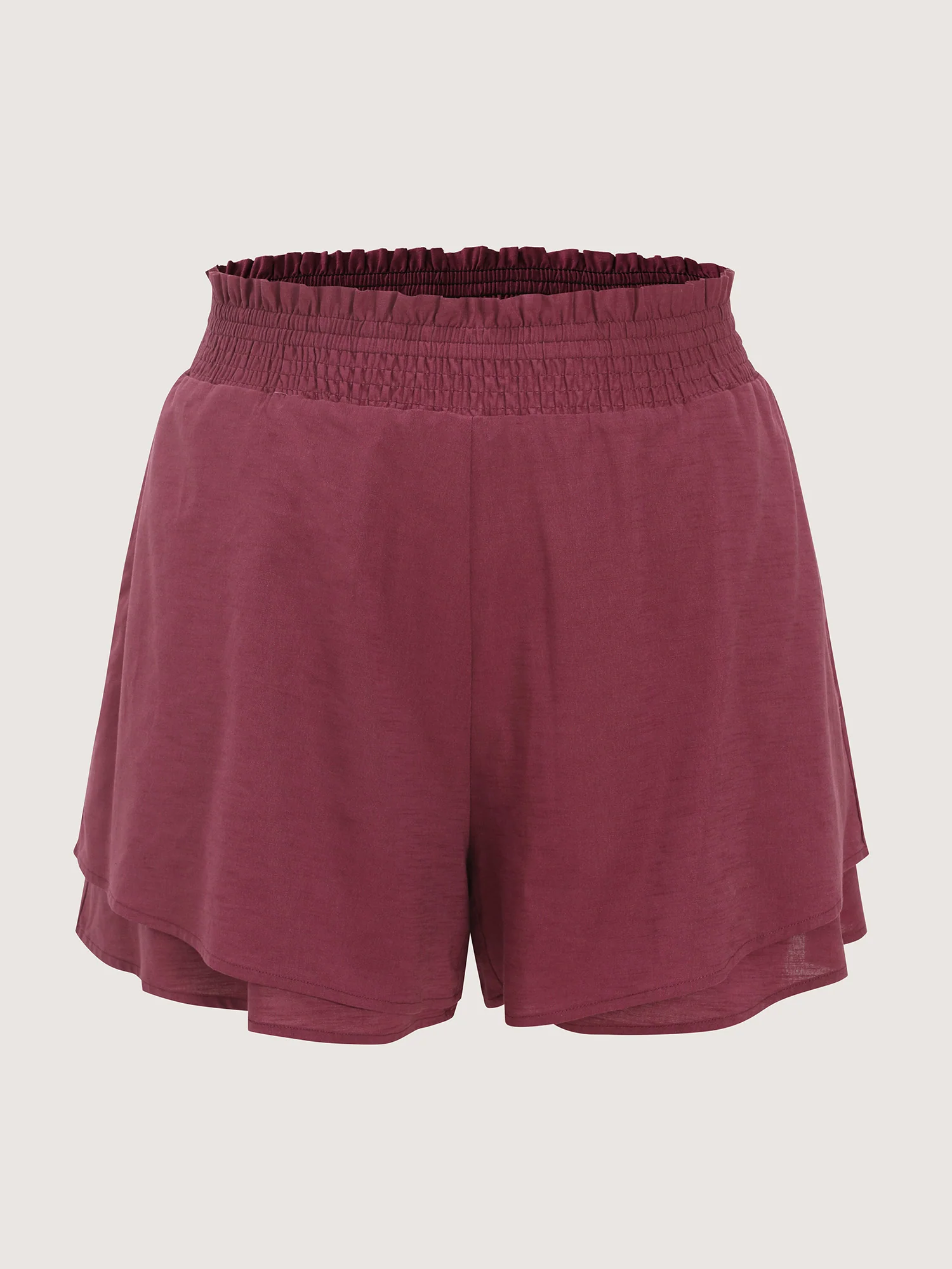 Cotton Linen Shirred Waist Shorts - Image 8