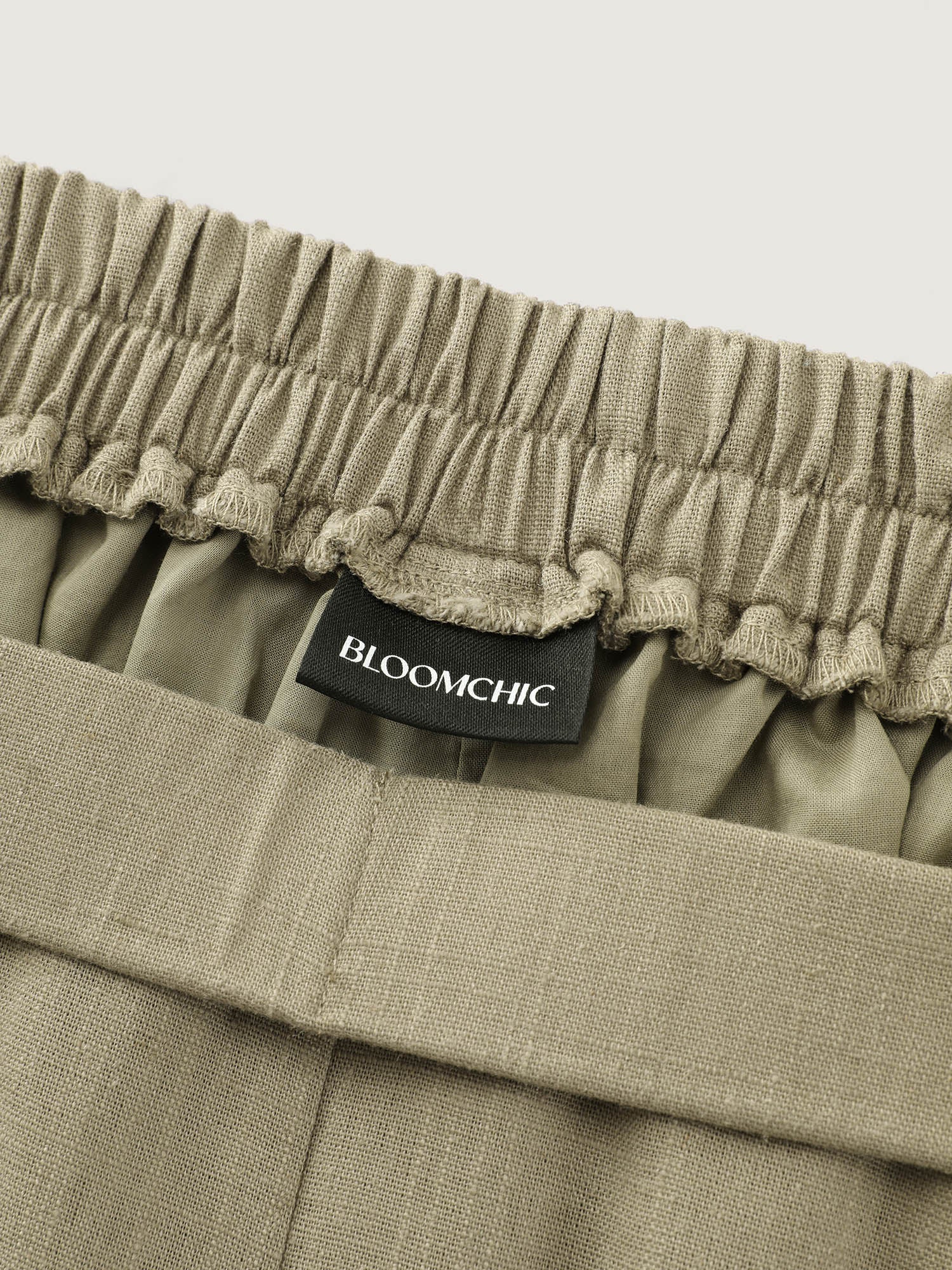 Cotton Linen Textured Wide Leg Pants - Image 6