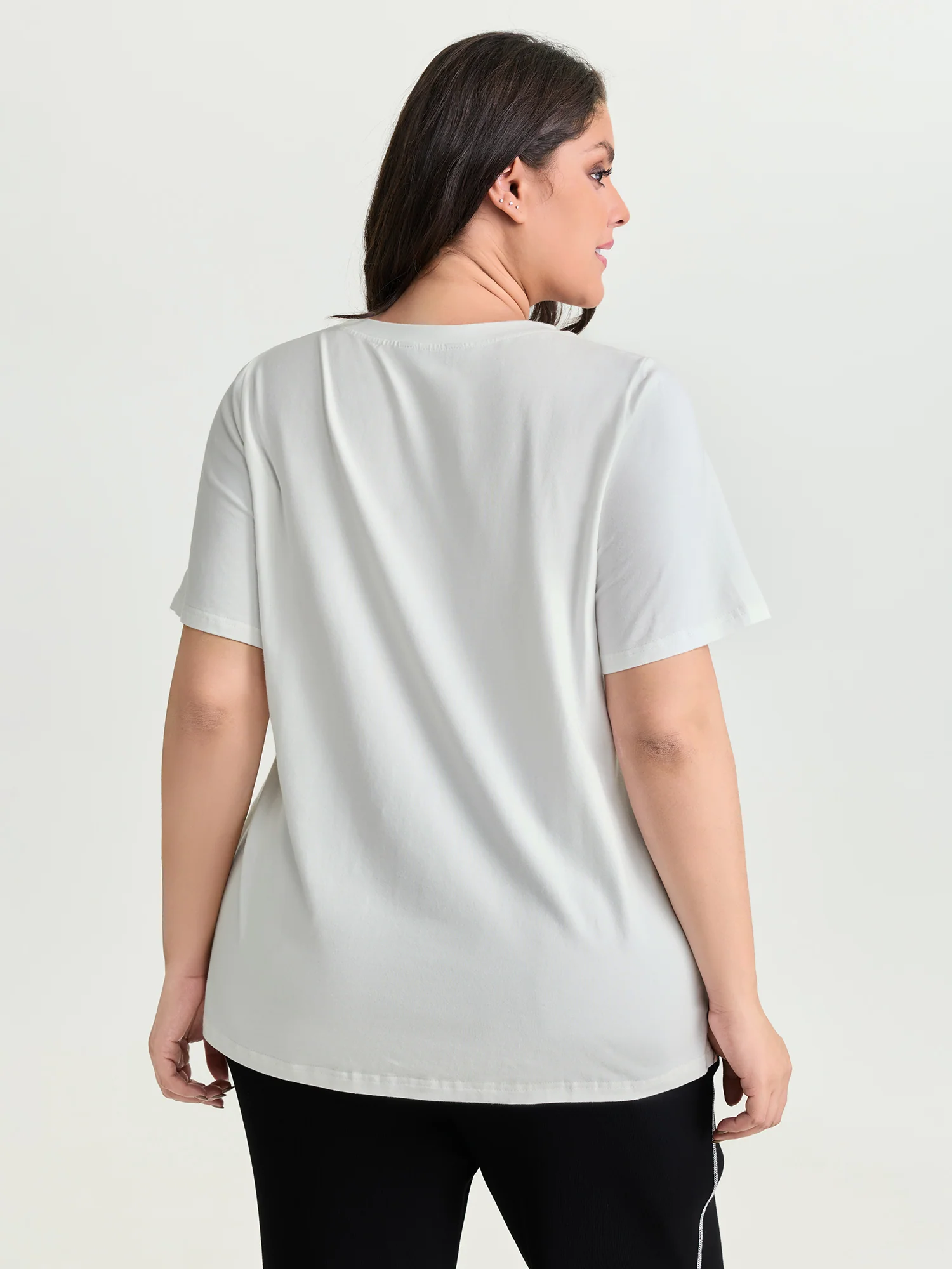 Cotton Multi-Color Disco Print Stretchy T-Shirt - Image 4