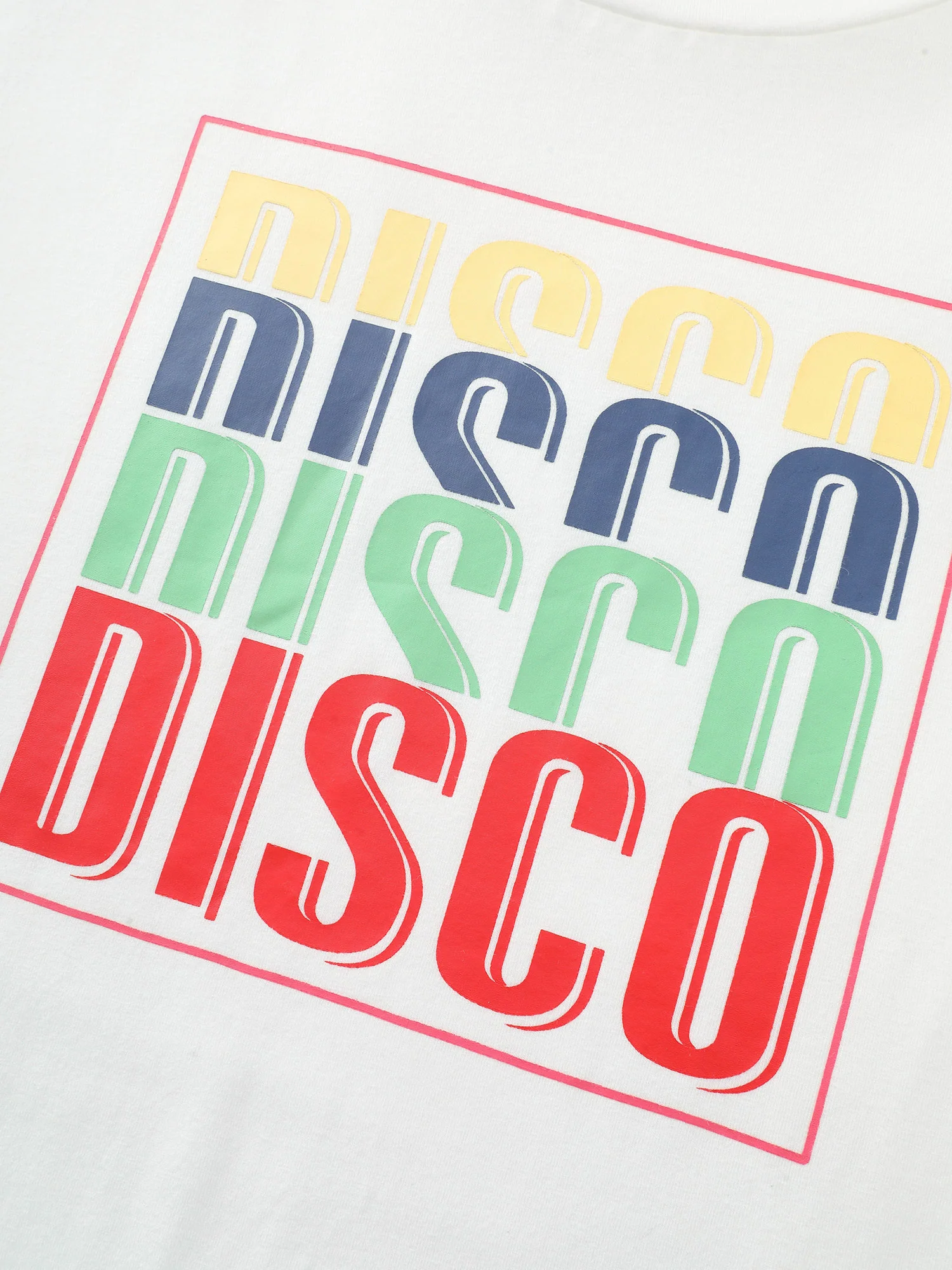 Cotton Multi-Color Disco Print Stretchy T-Shirt - Image 5