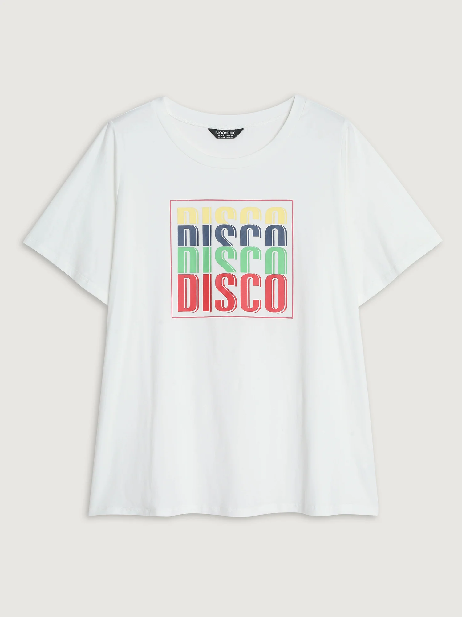 Cotton Multi-Color Disco Print Stretchy T-Shirt - Image 6
