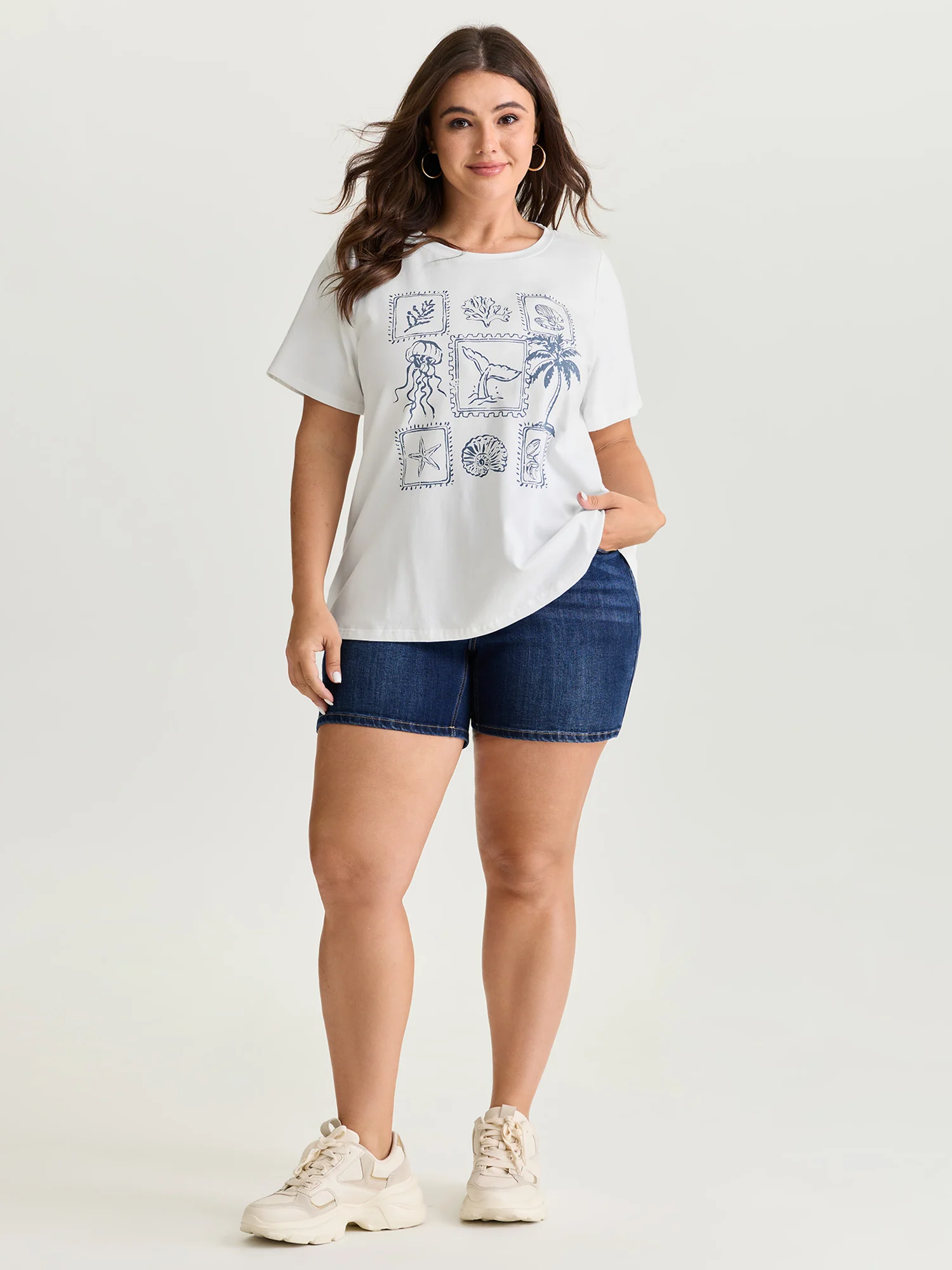 Cotton Ocean Calling Plain T-Shirt - Image 3