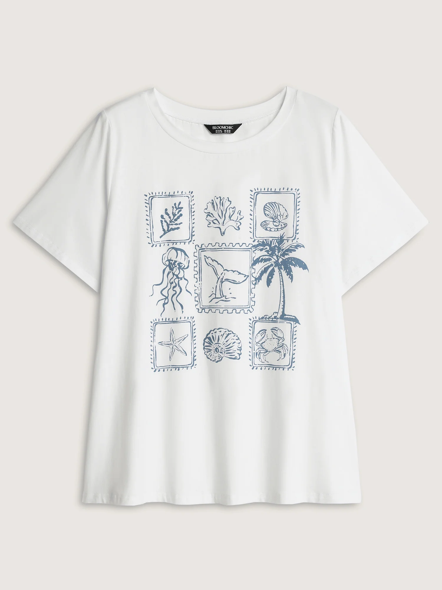 Cotton Ocean Calling Plain T-Shirt - Image 6