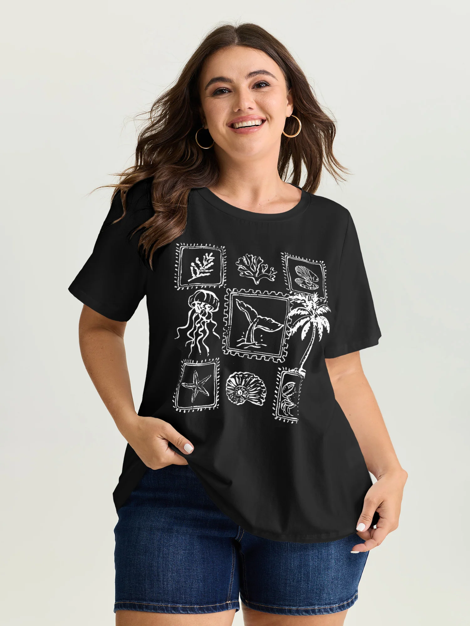 Cotton Ocean Calling Plain T-Shirt - Image 7