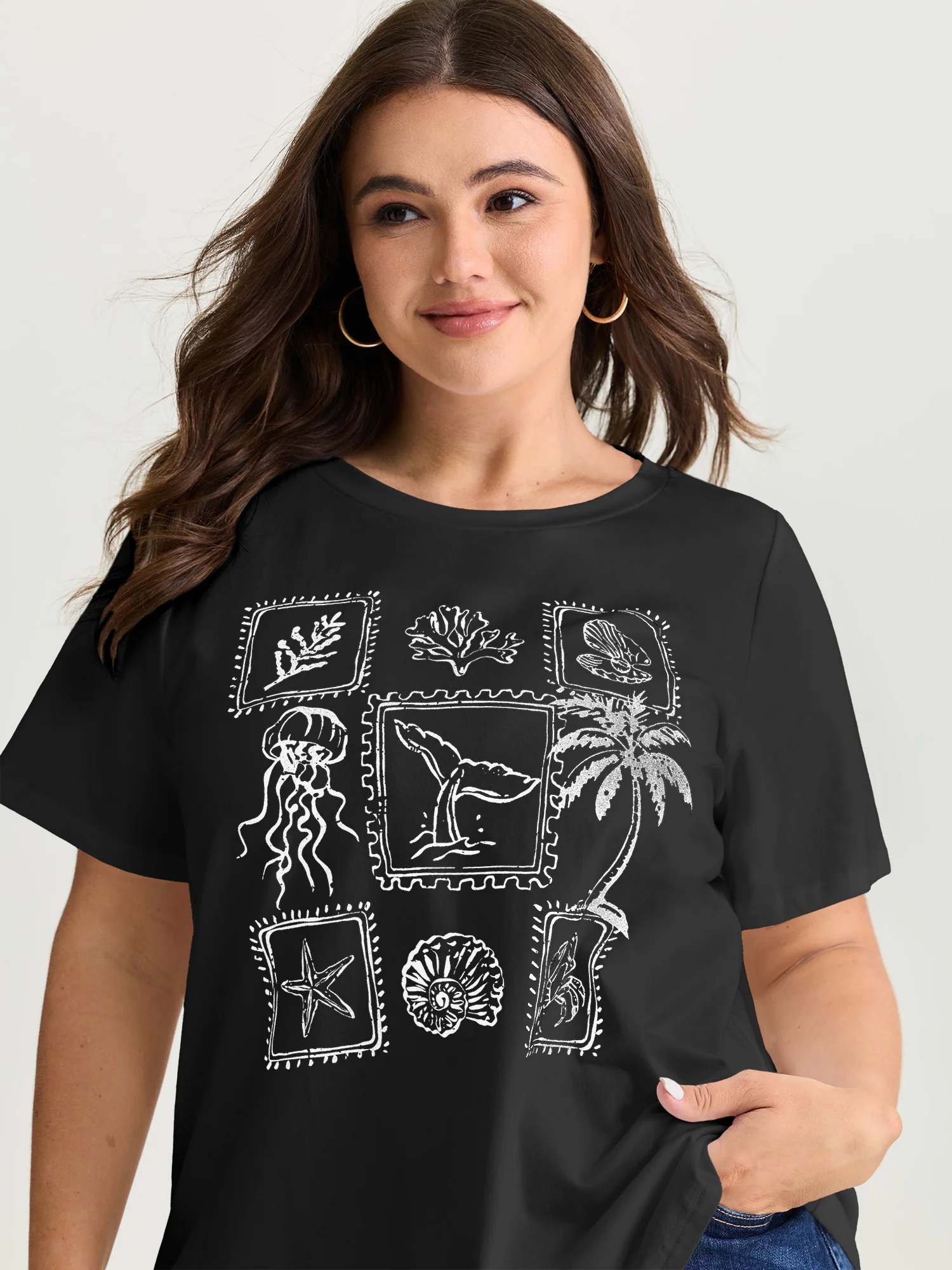 Cotton Ocean Calling Plain T-Shirt - Image 8