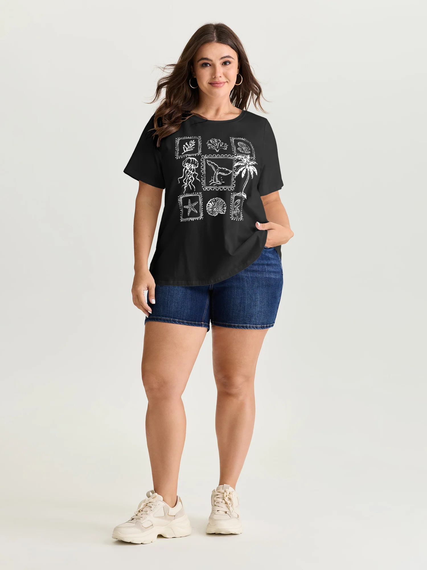 Cotton Ocean Calling Plain T-Shirt - Image 9