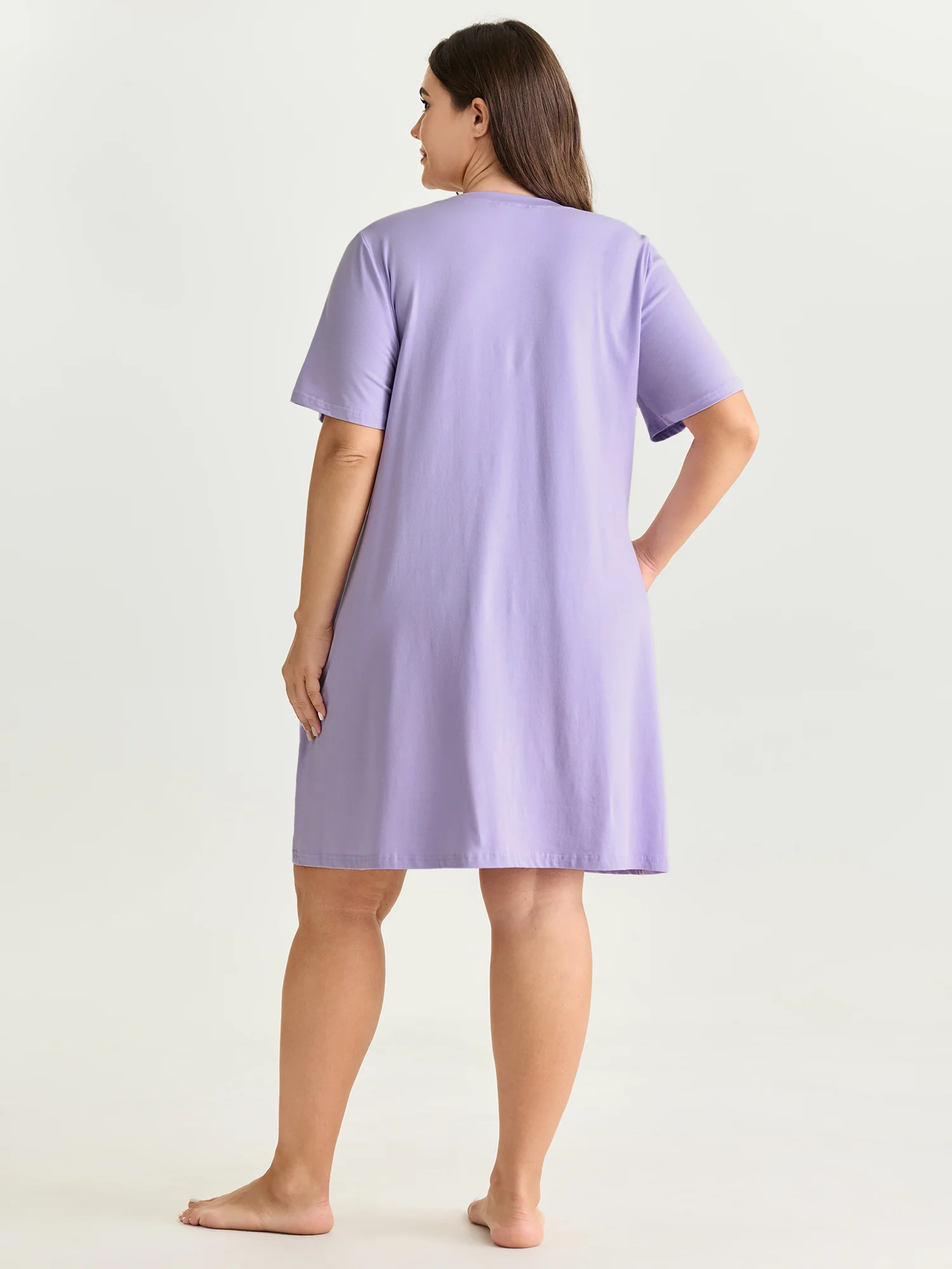 Cotton Ocean Elements Stretchy Lounge Dress - Image 5