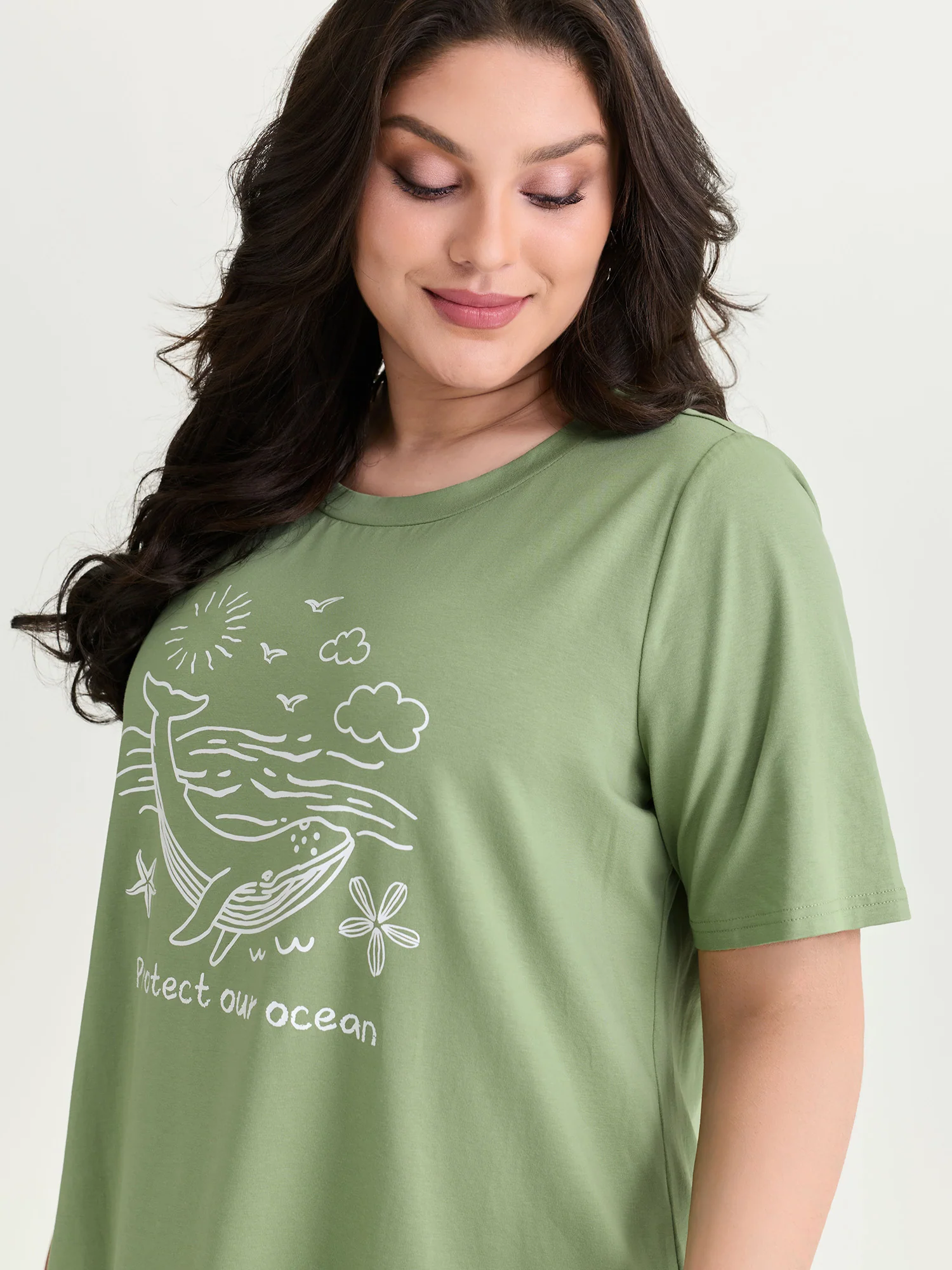 Cotton Ocean-Friendly Cotton Plain T-Shirt - Image 2
