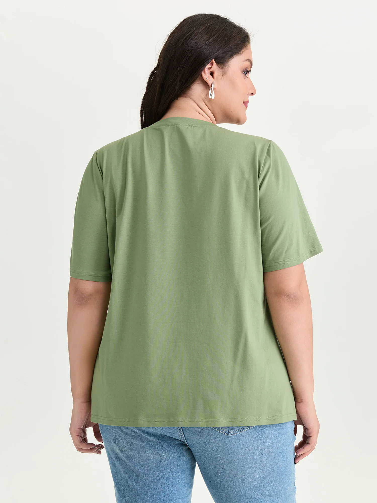 Cotton Ocean-Friendly Cotton Plain T-Shirt - Image 4
