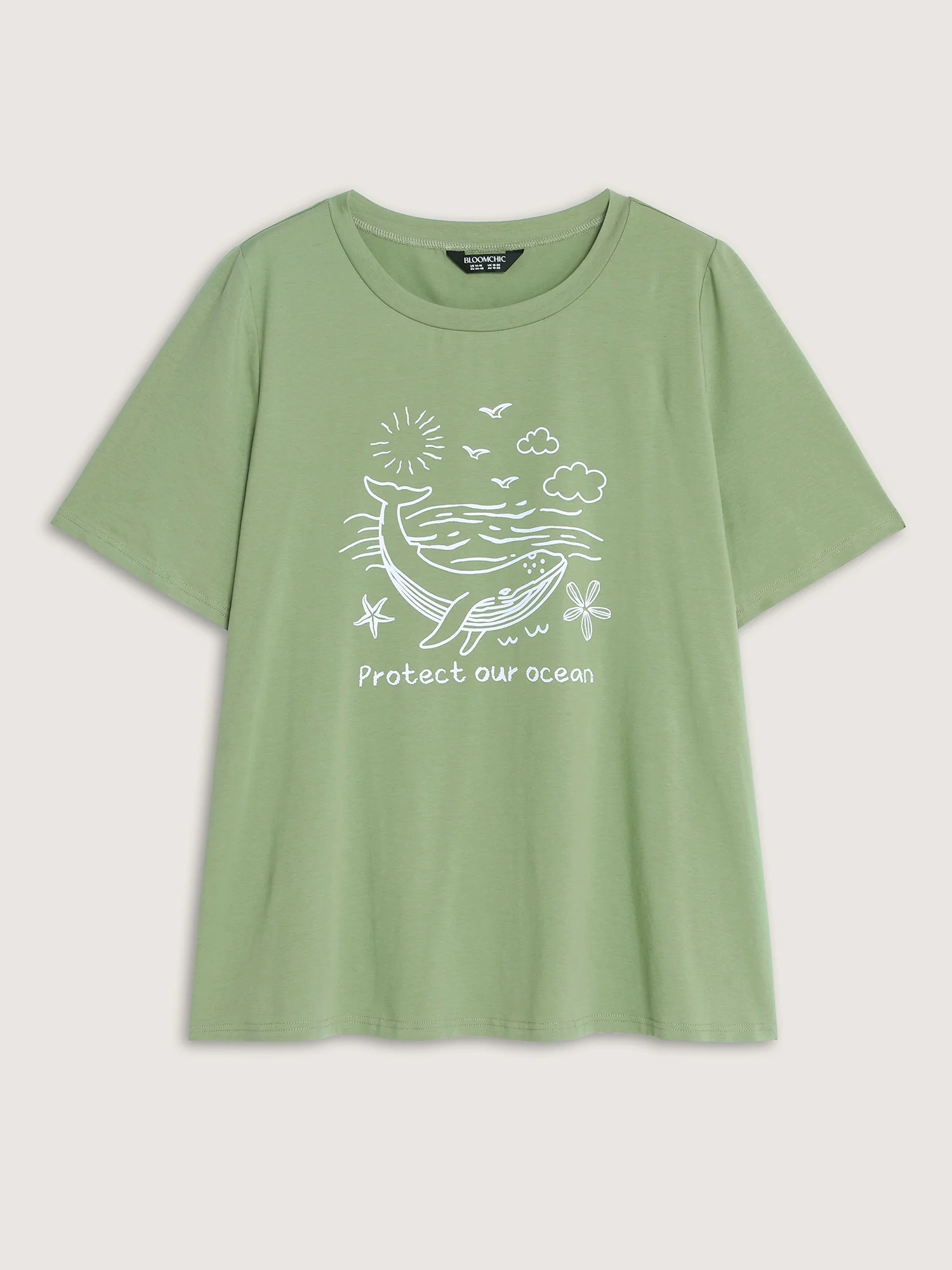 Cotton Ocean-Friendly Cotton Plain T-Shirt - Image 6