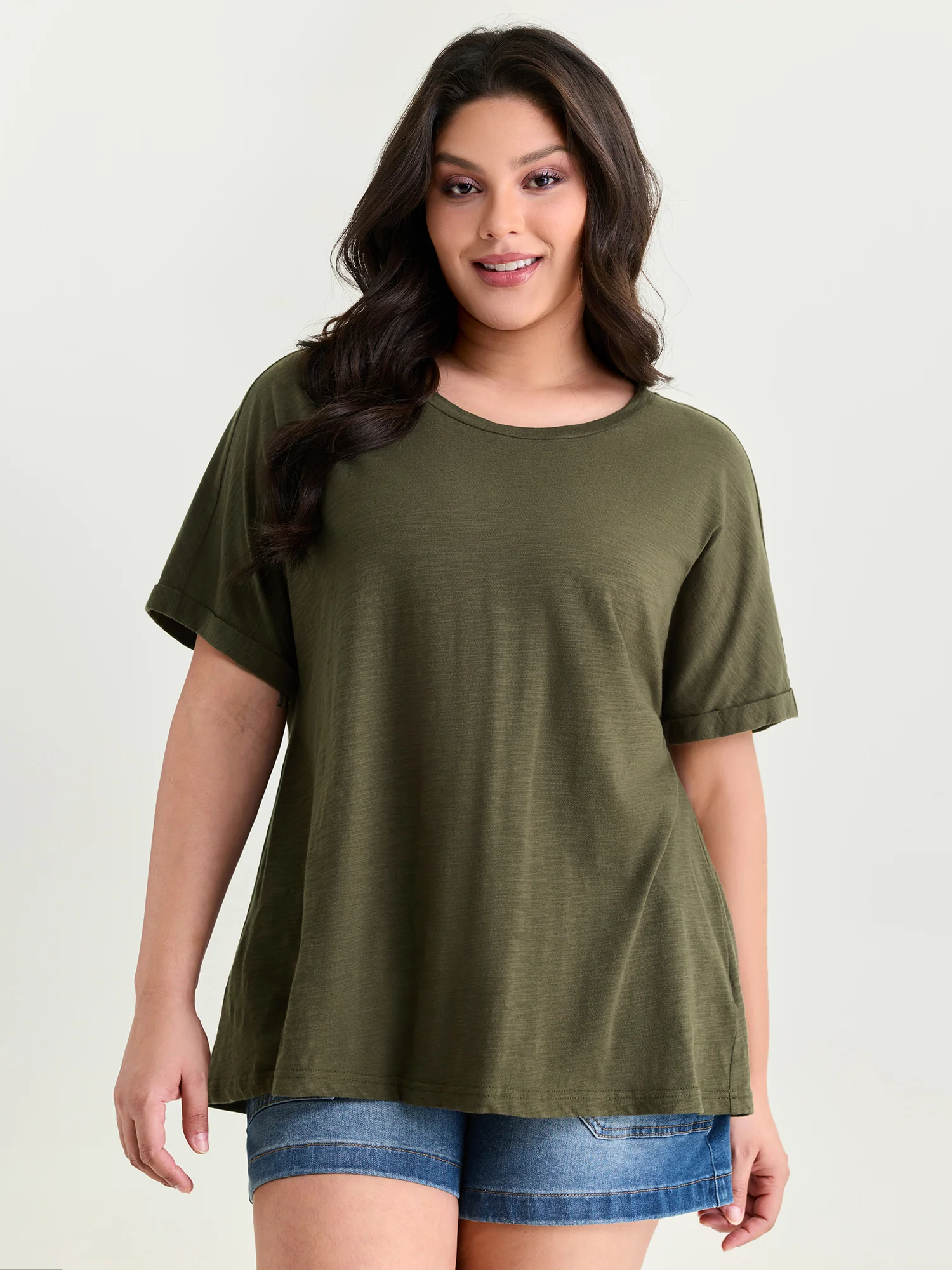 Cotton Open Back Detail T-Shirt - Image 2