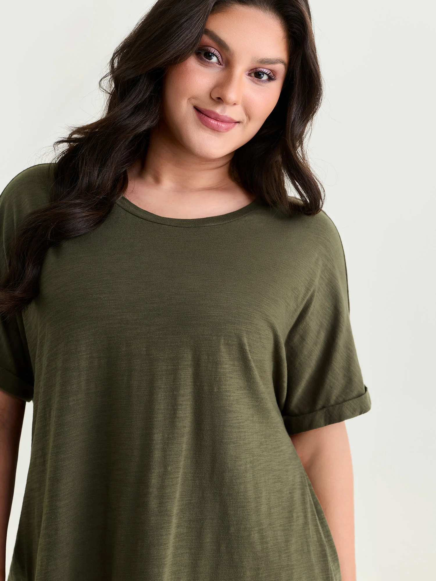 Cotton Open Back Detail T-Shirt - Image 3