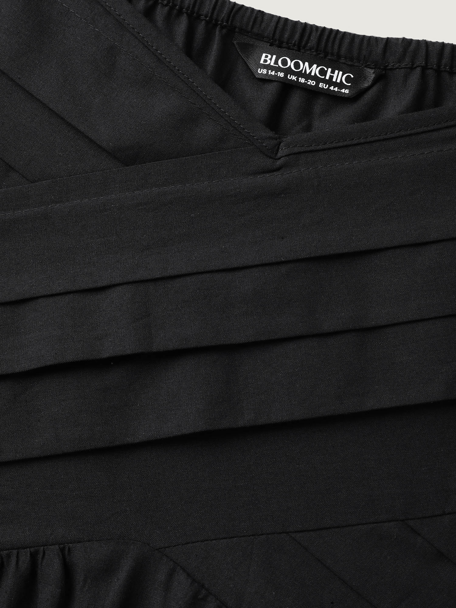 Cotton Pleated Overlap Pockets Maxi Dress - Image 5