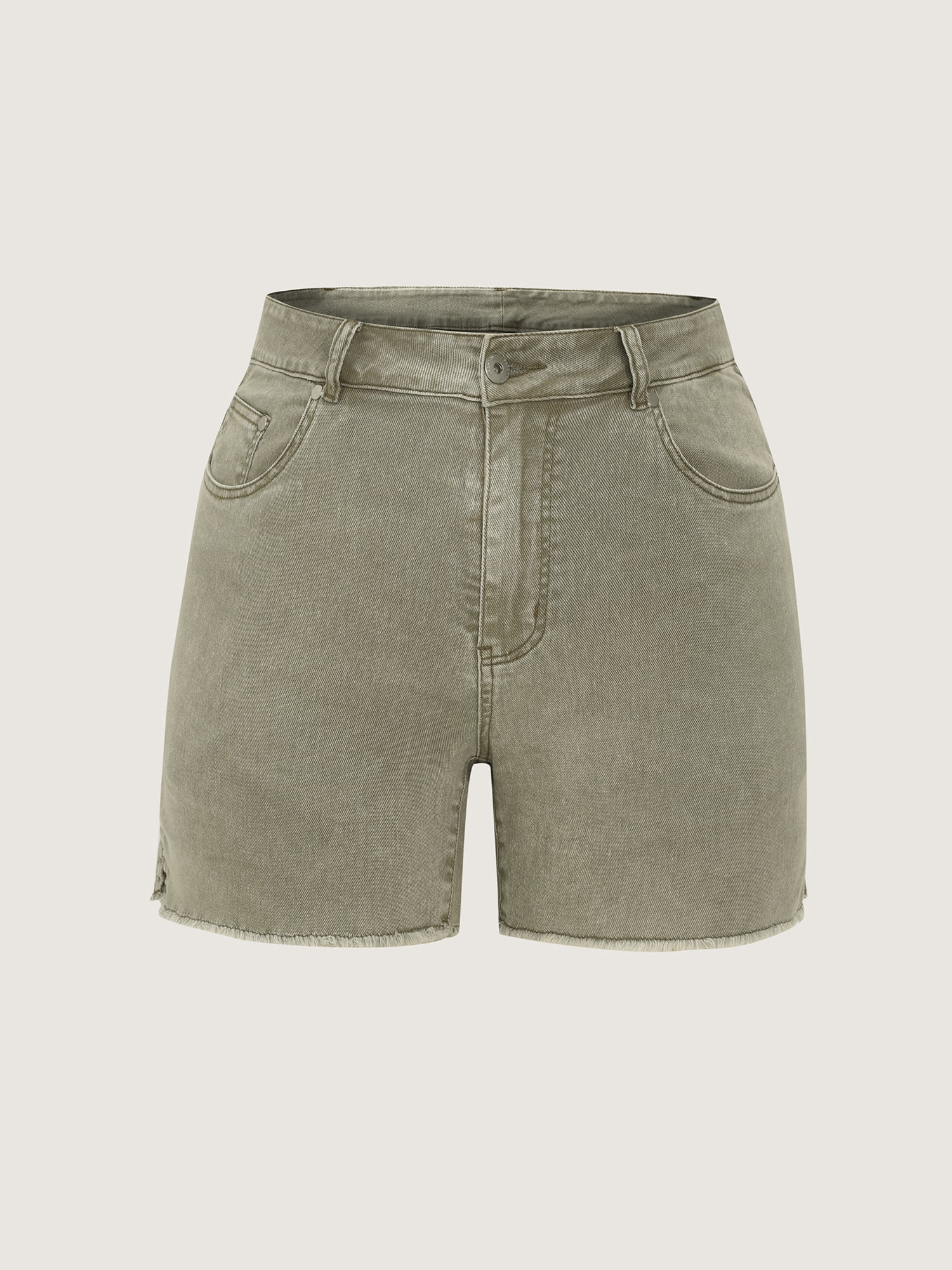 Cotton Pockets Skinny-Fit Denim Shorts - Image 8