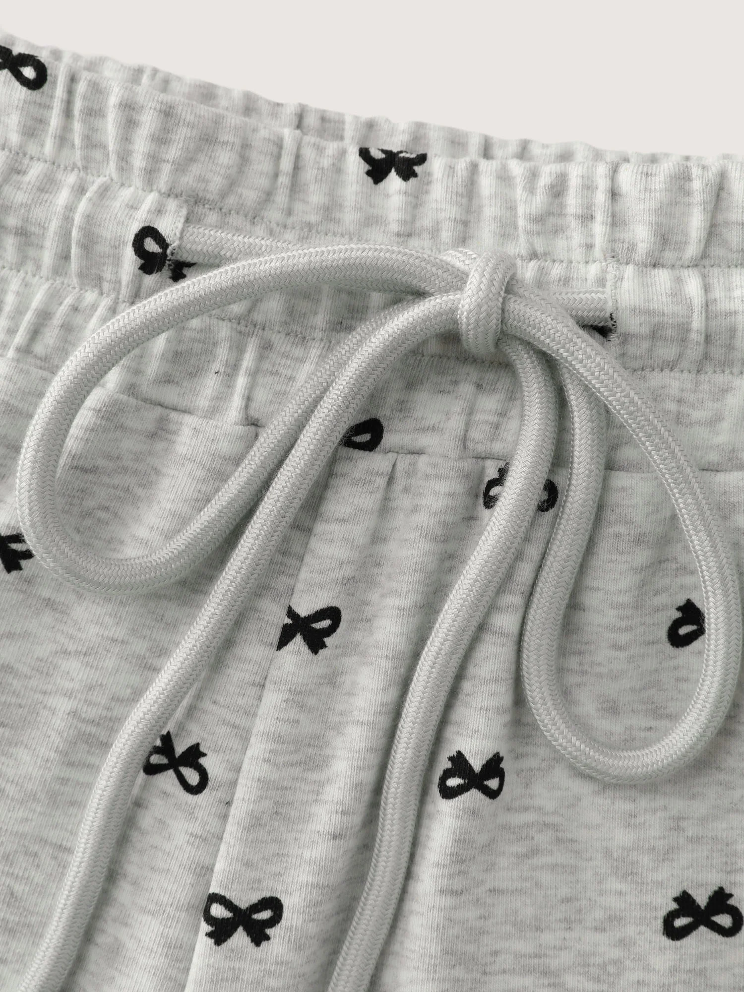 Cotton Polka Dots Heather Drawstring Lounge Pants - Image 7