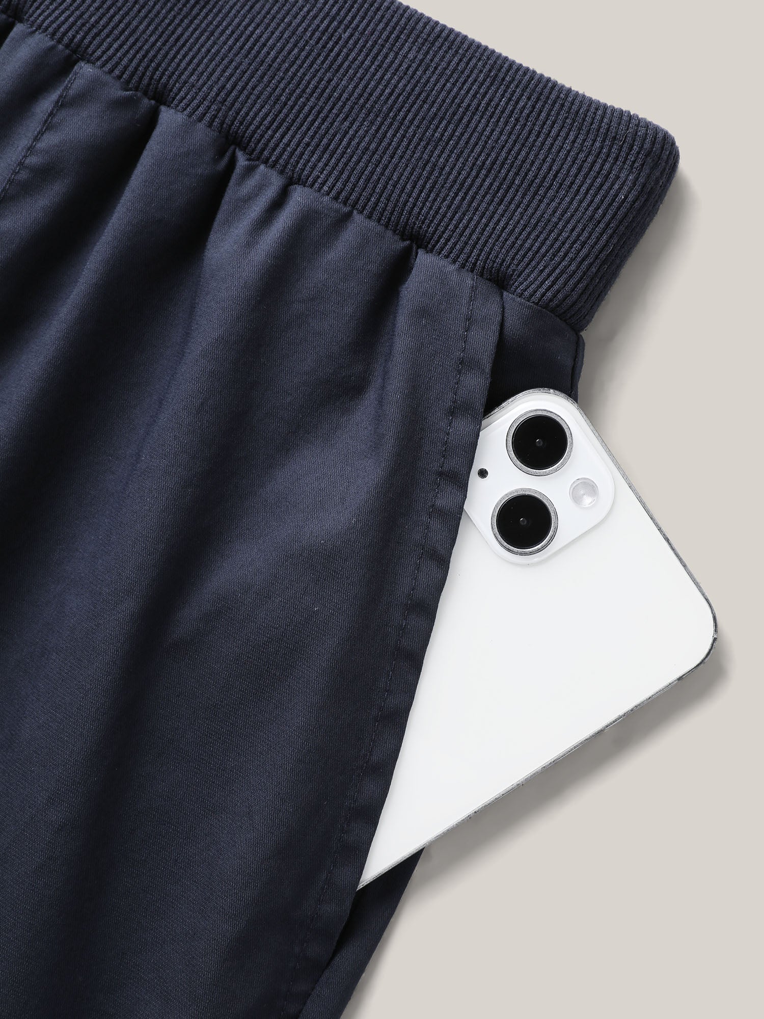 Cotton Pull-On Waist Solid Jogger Pants - Image 6