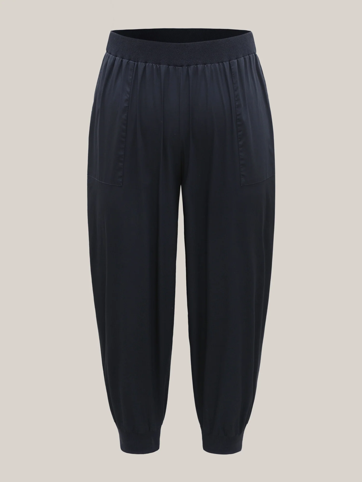 Cotton Pull-On Waist Solid Jogger Pants - Image 7