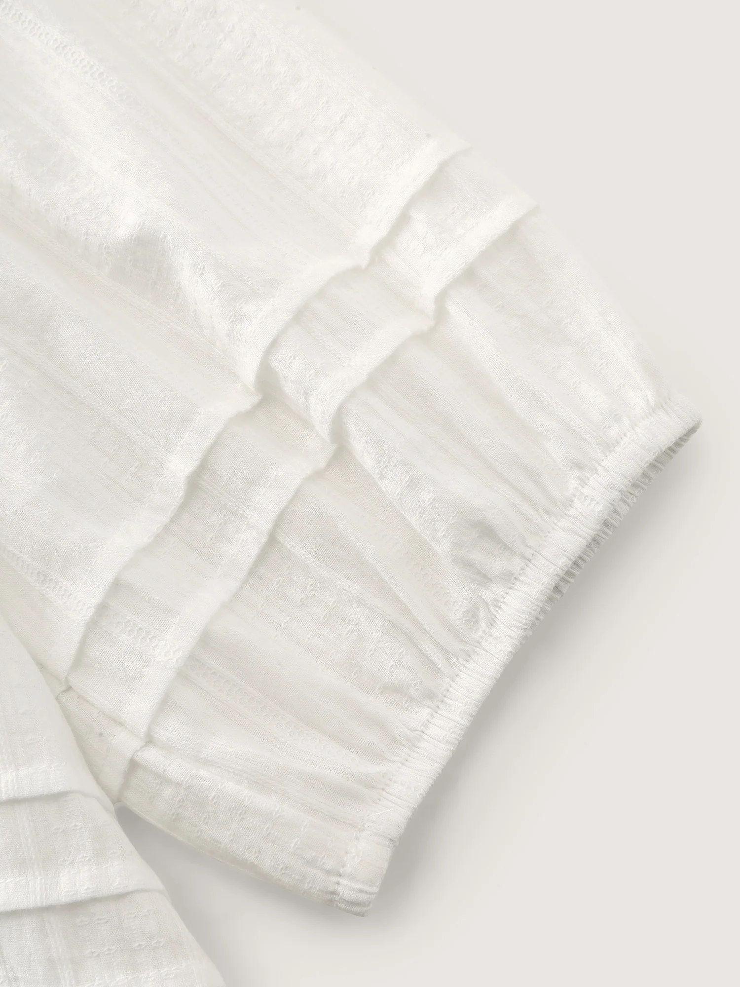 Cotton Sheer V Neck Button Down Shirt - Image 5