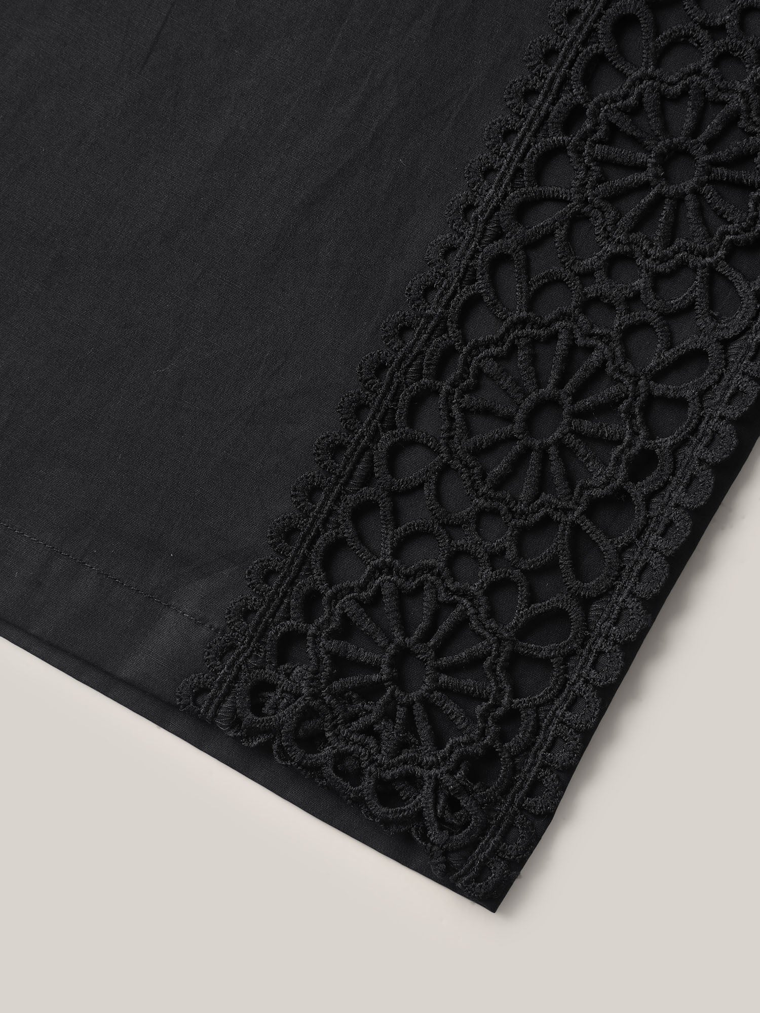 Cotton Side Lace Wide-Leg Pants - Image 6