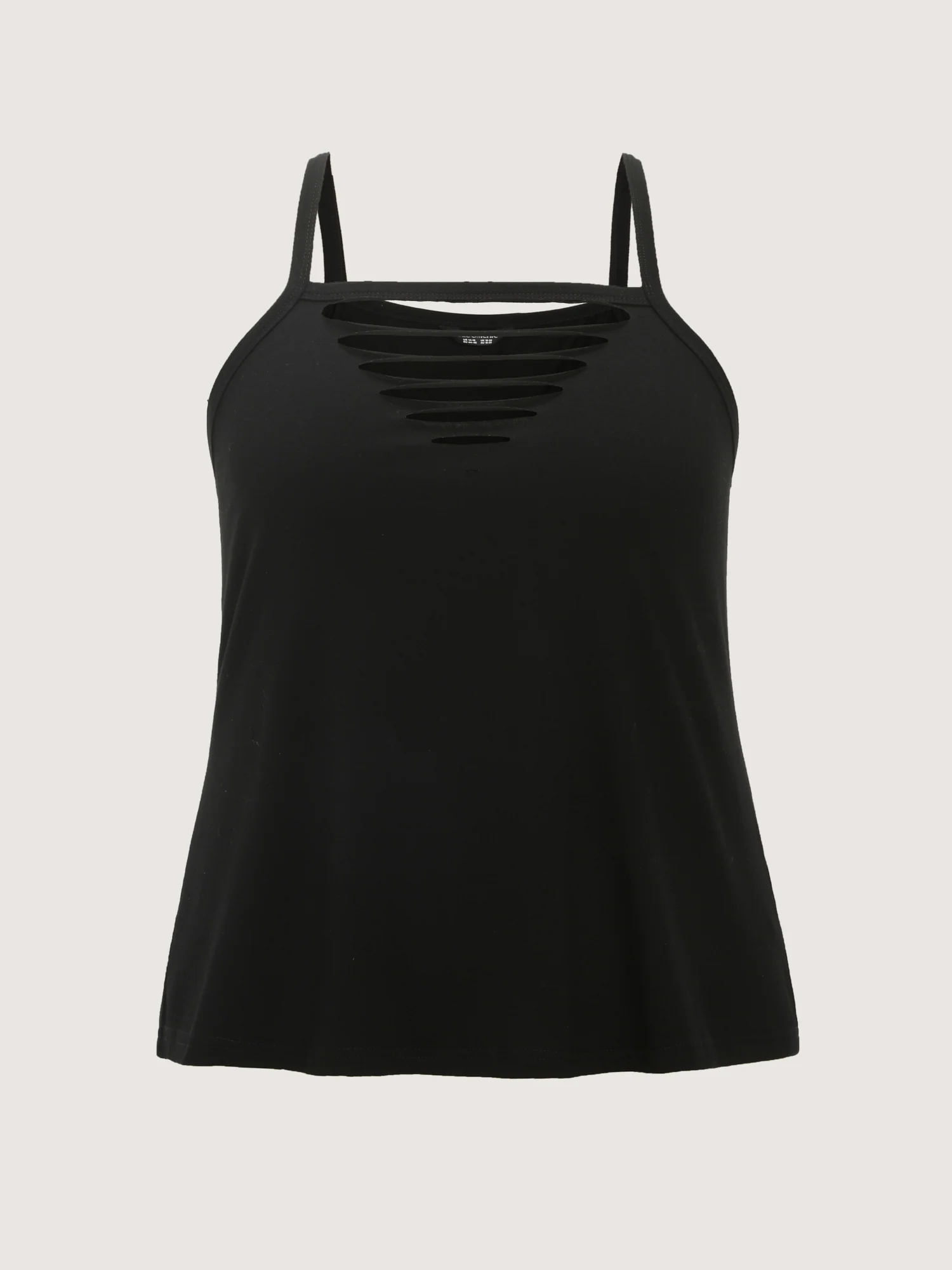 Cotton Stretchy Cut-Out Neckline Tank Top - Image 7