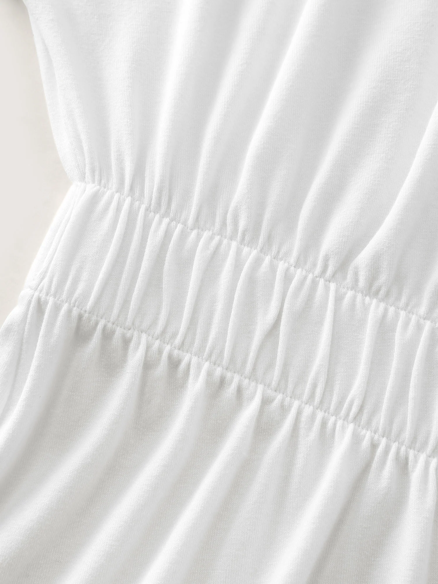 Cotton Stretchy Pleated Sides Knit Top - Image 7