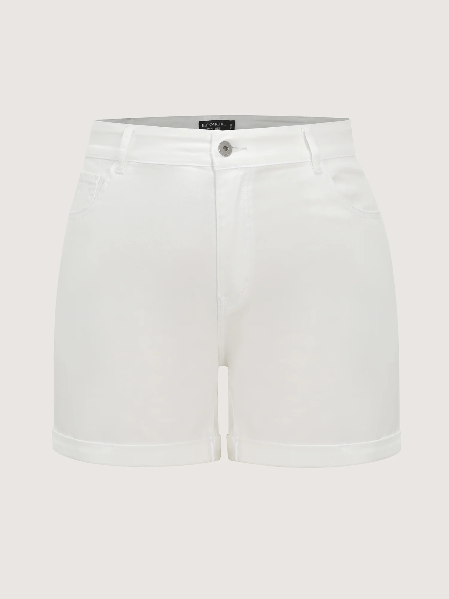 Cotton Stretchy Straight-Leg Denim Shorts - Image 6