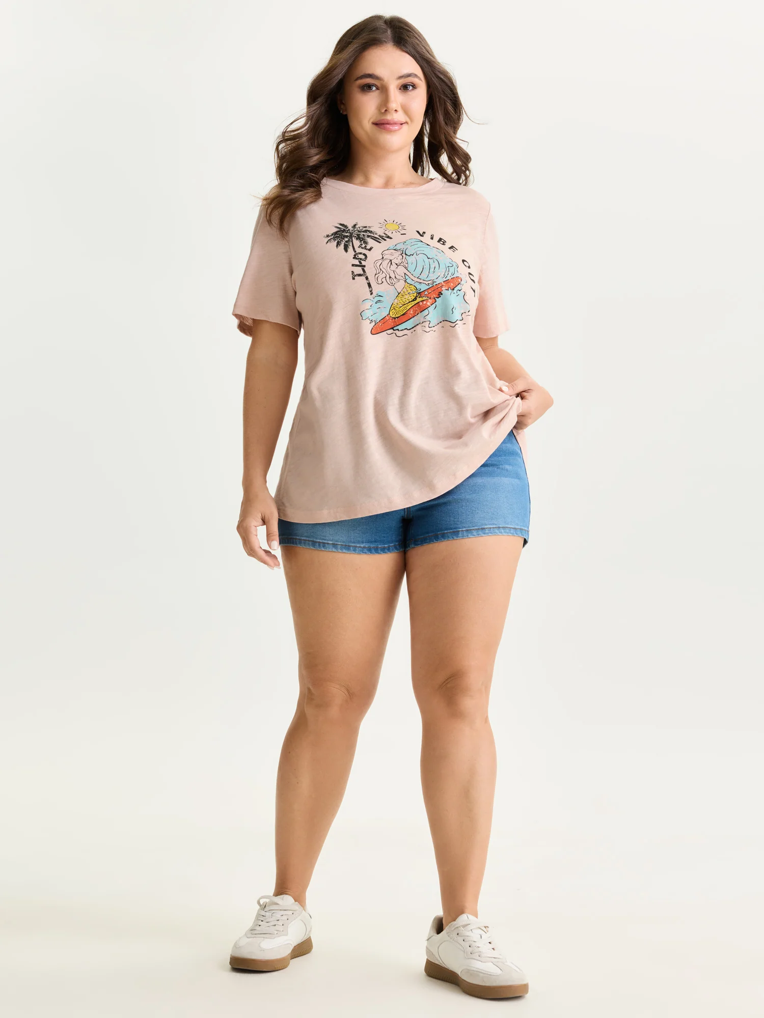 Cotton Stretchy Surf's Up Long T-Shirt - Image 3